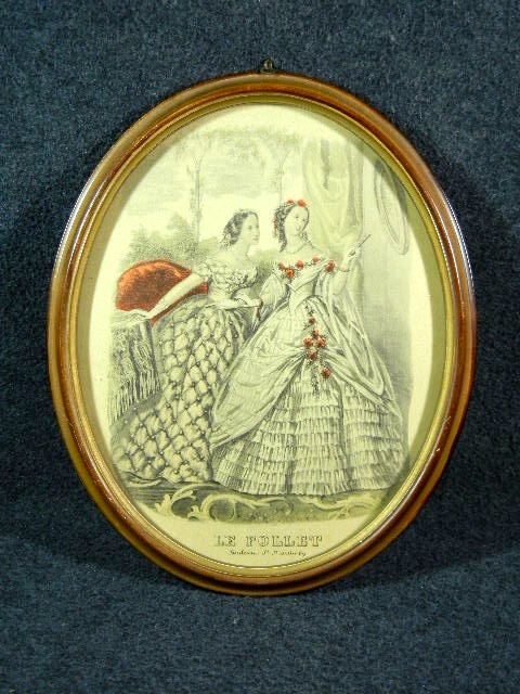 Framed Le Follet Fashion Plate French