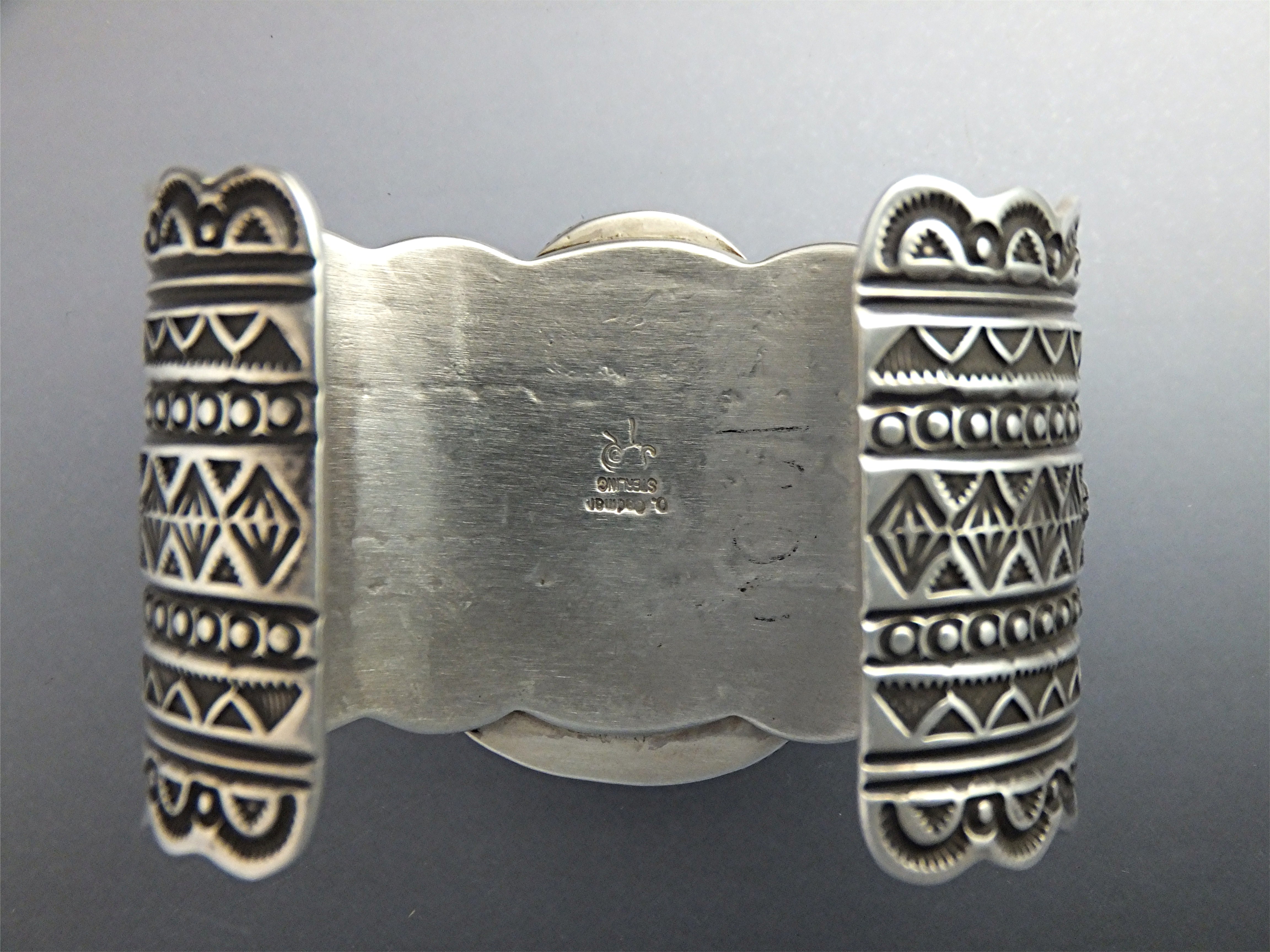 Darrel Cadman Sterling Silver Turquoise Navajo Bracelet