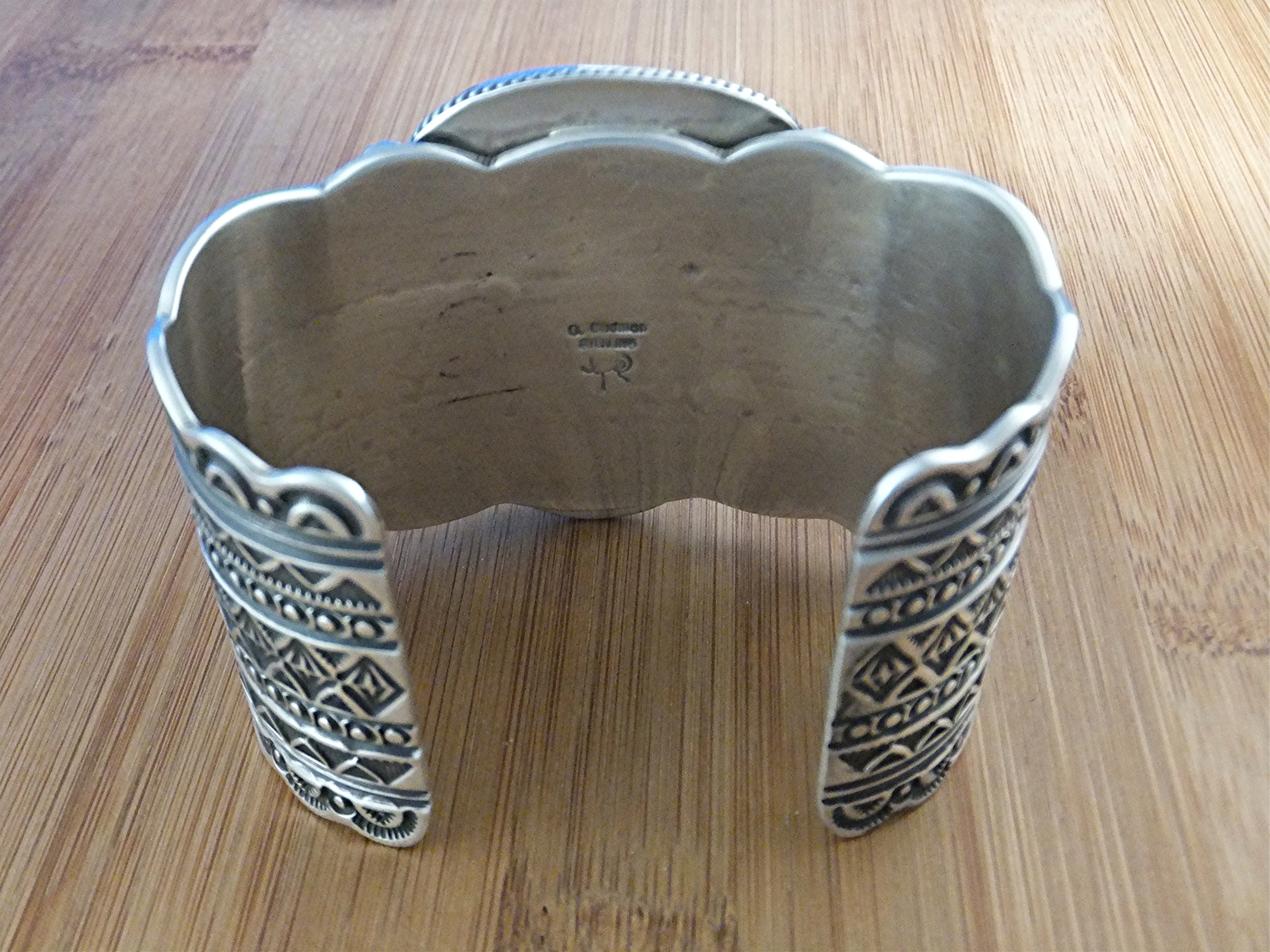 Darrel Cadman Sterling Silver Turquoise Navajo Bracelet