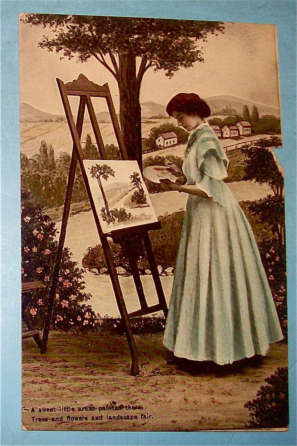 A Sweet Little Artist Postcard