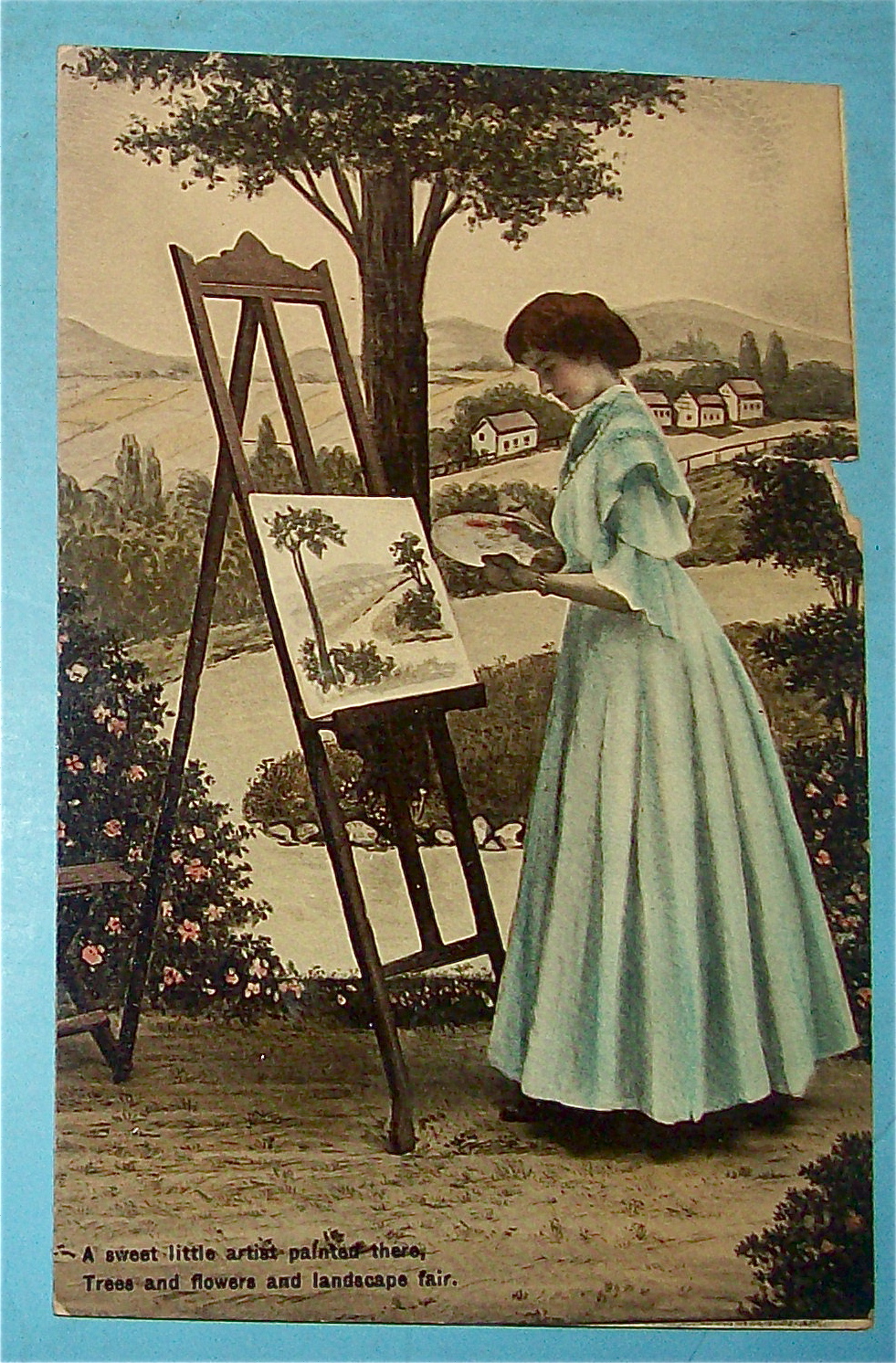 A Sweet Little Artist Postcard