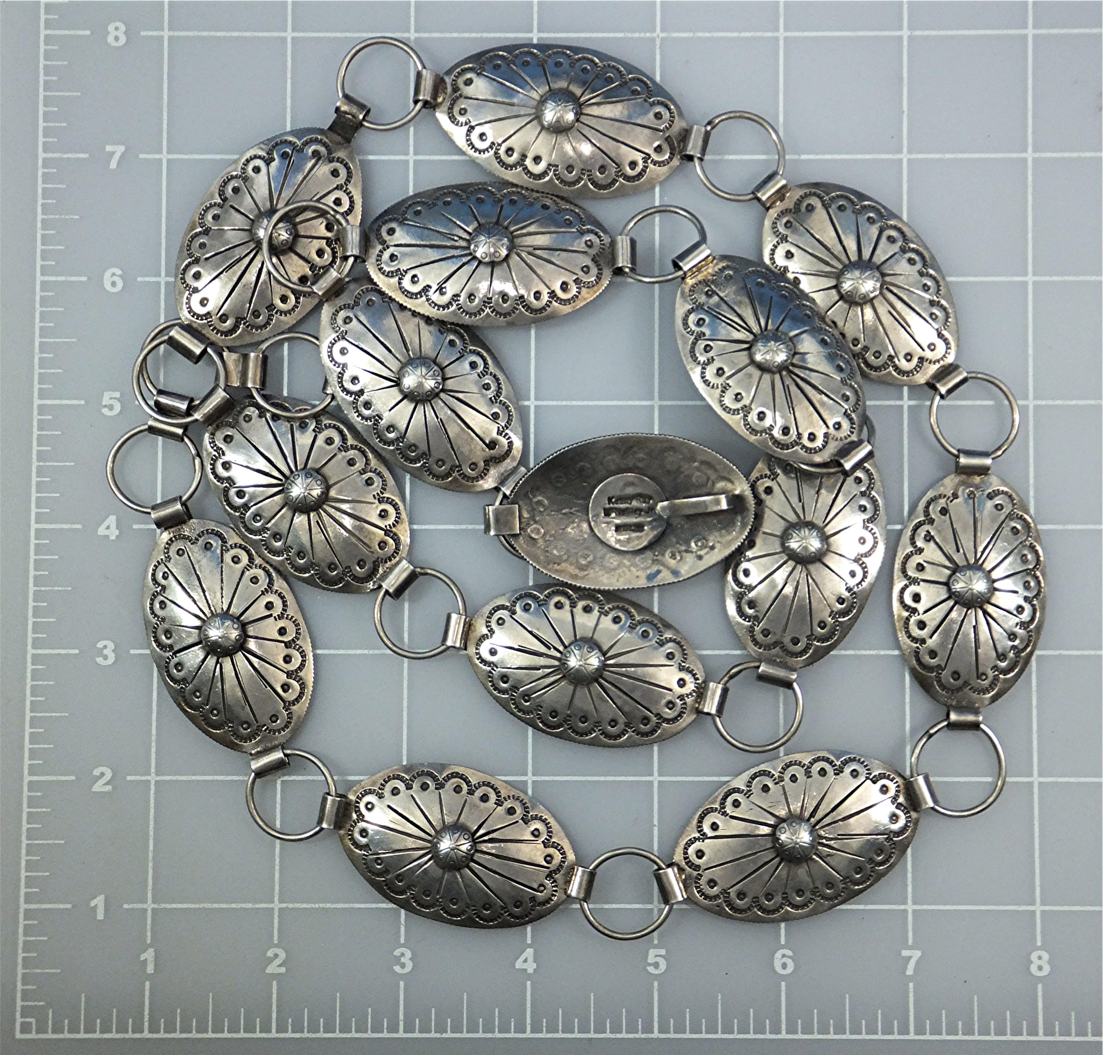 Belt Sterling Silver Concho Kenny Ray McNeilly Jr