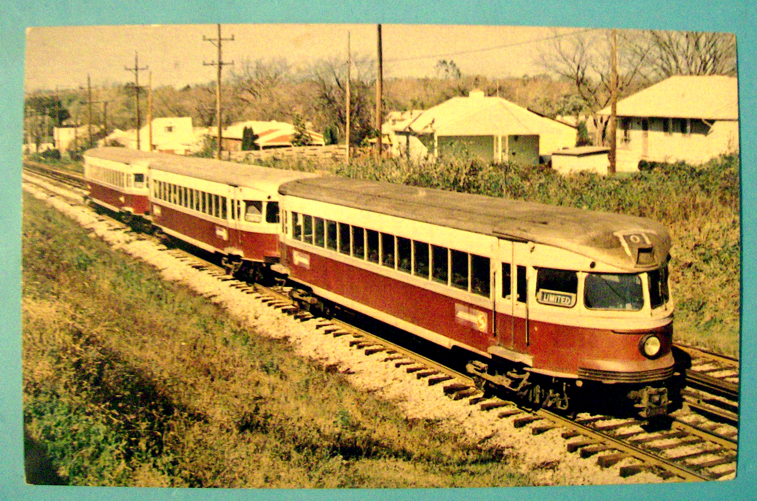 Philadelphia & Western Bullet Cars Postcard