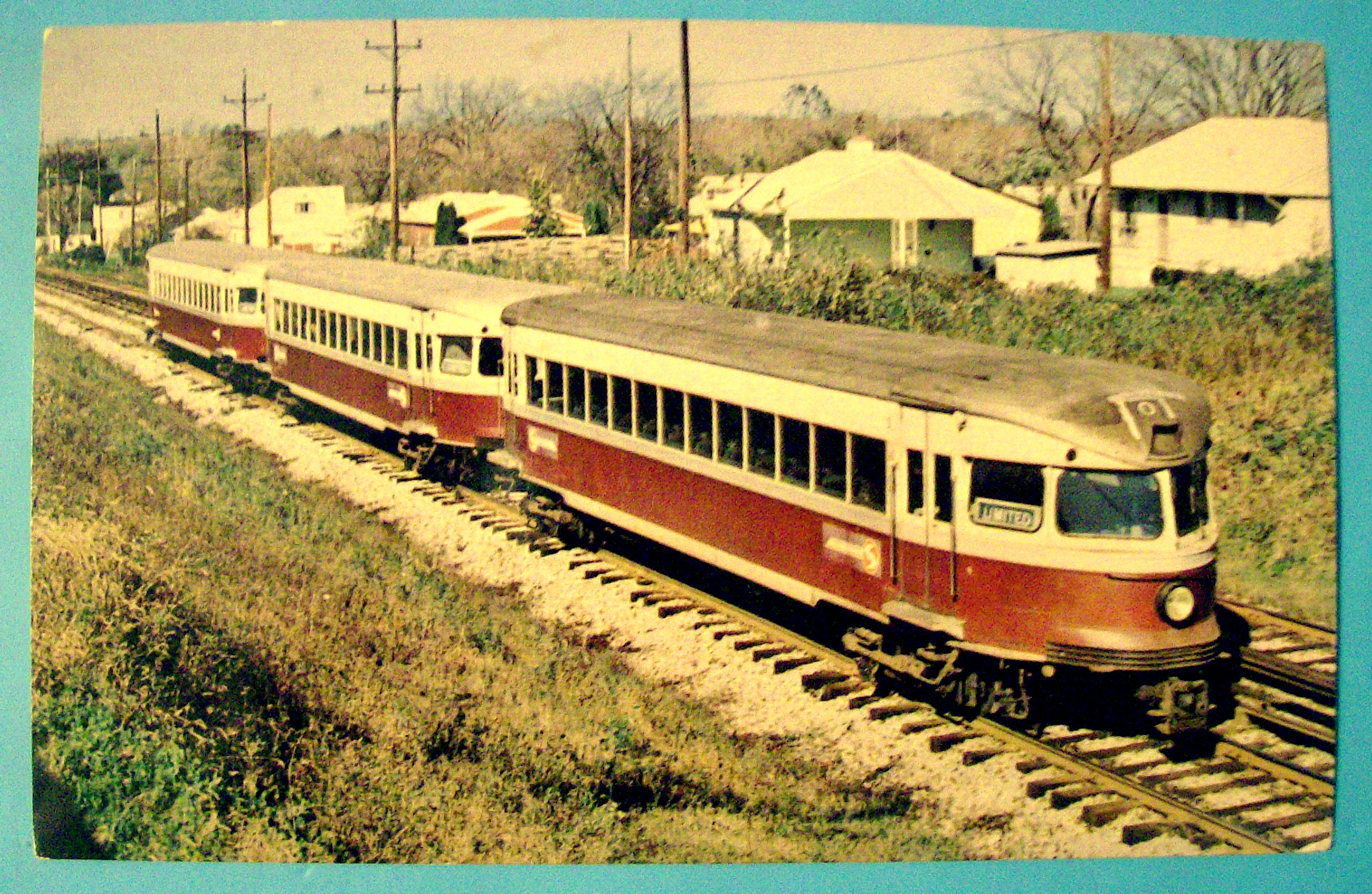 Philadelphia & Western Bullet Cars Postcard