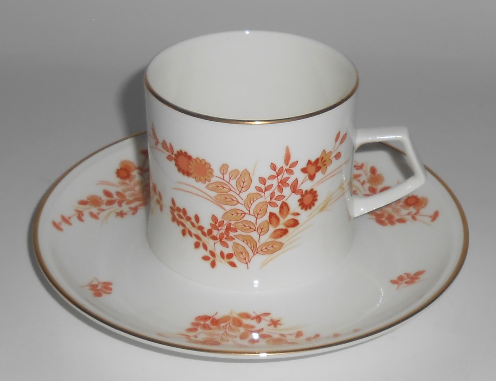 Mikasa Bone China Eastwind w/Gold Cup & Saucer Set