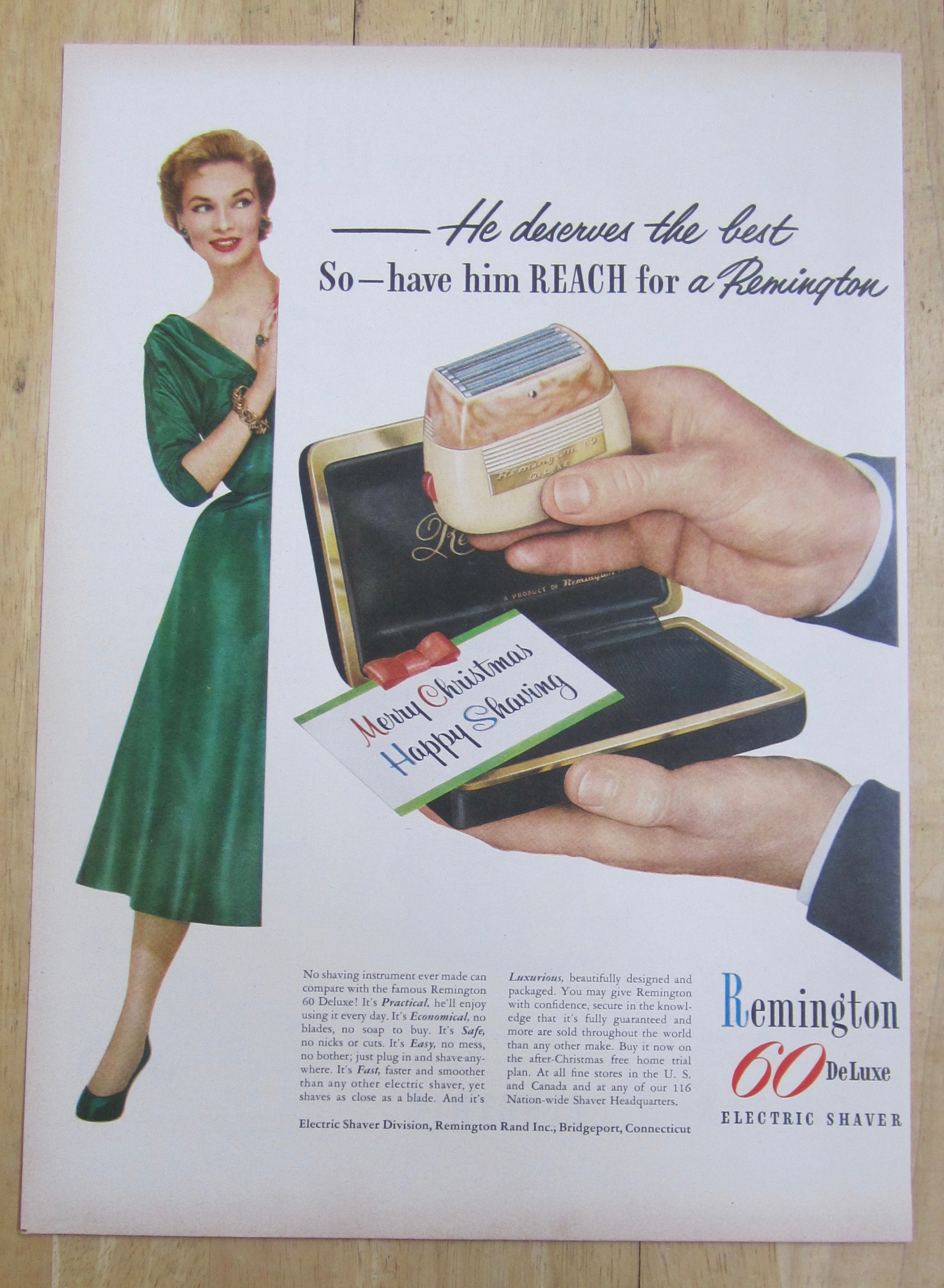 1953 Remington 60 Deluxe Electric Shaver w/ Shaver