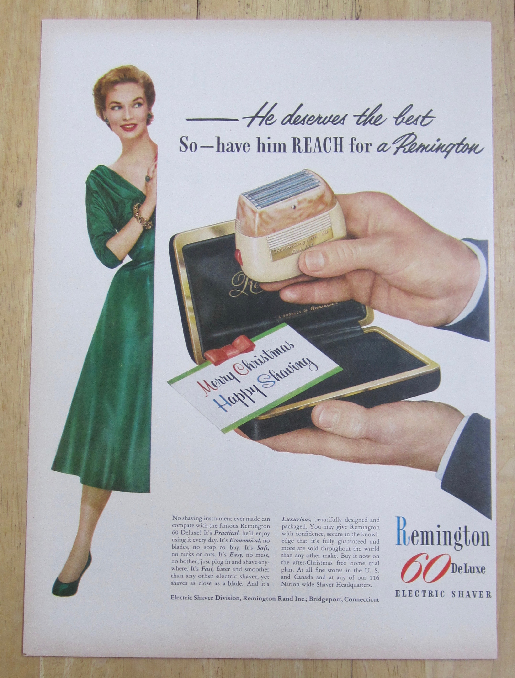 1953 Remington 60 Deluxe Electric Shaver w/ Shaver