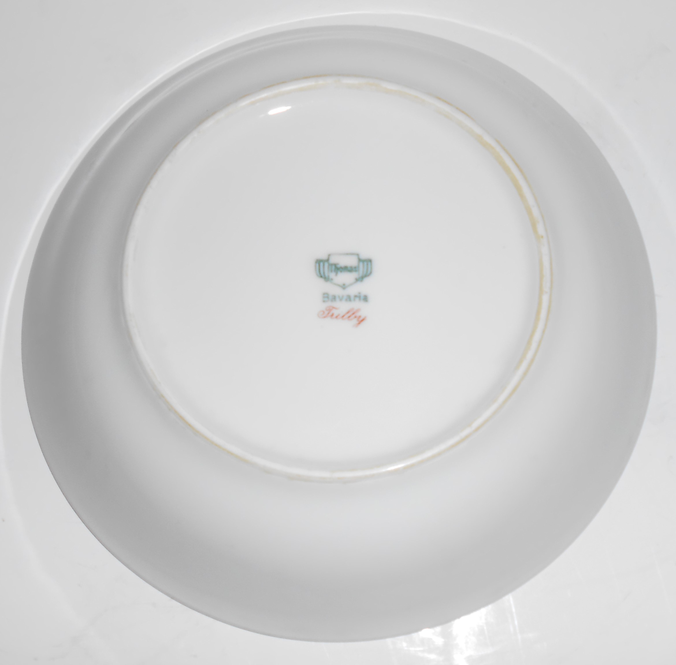 Thomas China Porcelain Trilby Floral w/Gold Blue Soup