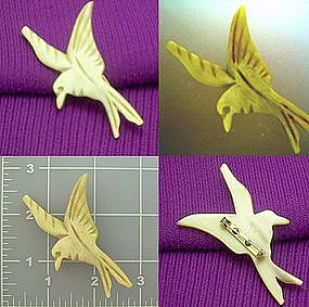 Vintage bird brooch pin