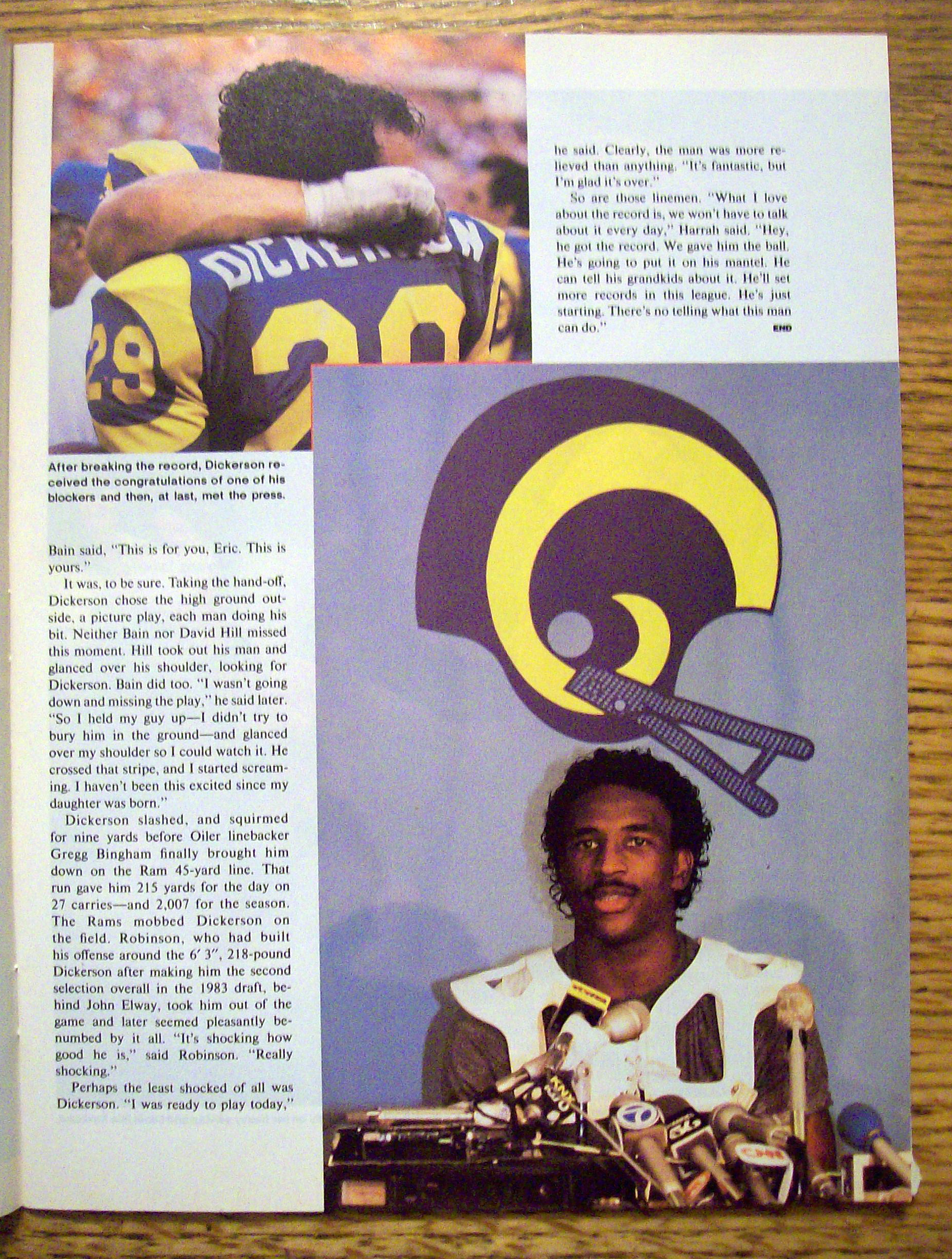 Sports Illustrated Magazine-December 17, 1984-Dickerson