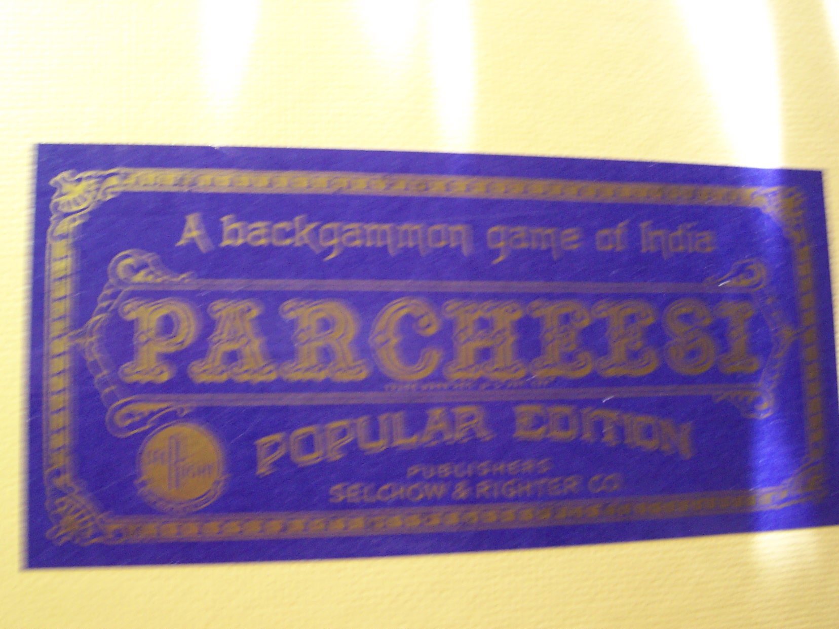 Parcheesi Game Selchow Righter 1964