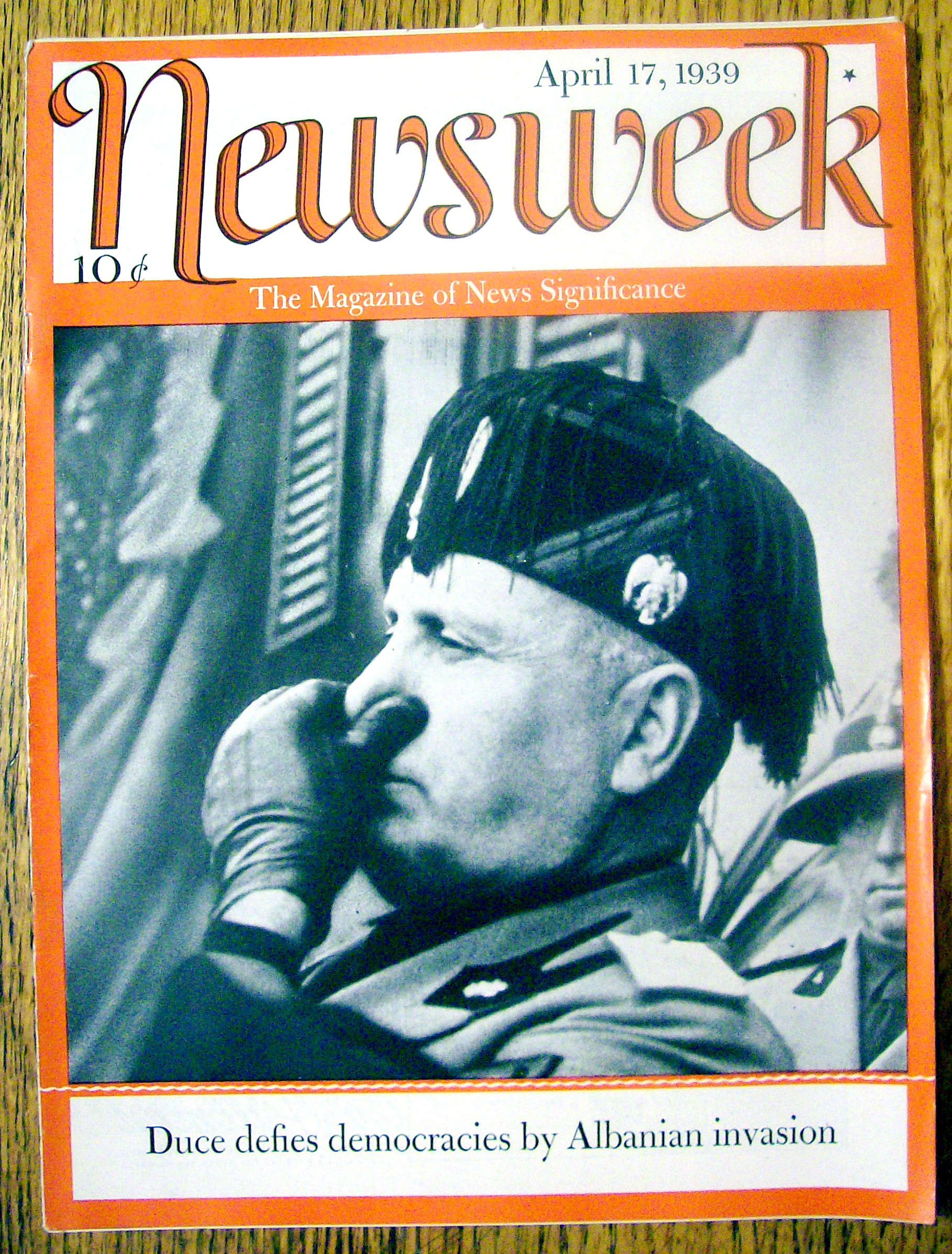 Newsweek Magazine-April 17, 1939-Duce Defies Democracy