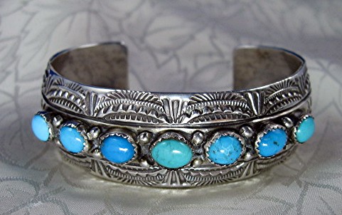 Native American BRYANT WAATSA Sterling Silver Turquoise