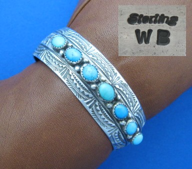 Native American BRYANT WAATSA Sterling Silver Turquoise