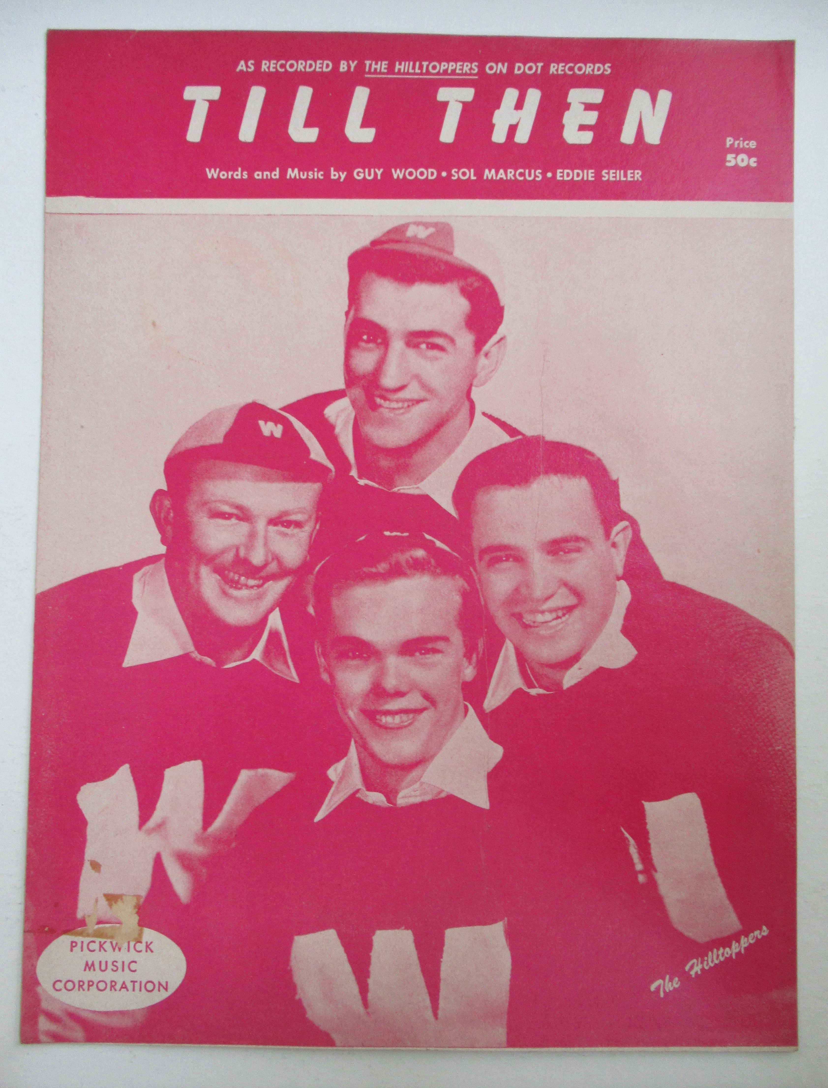 1944 Till Then Sheet Music Hilltoppers Cover