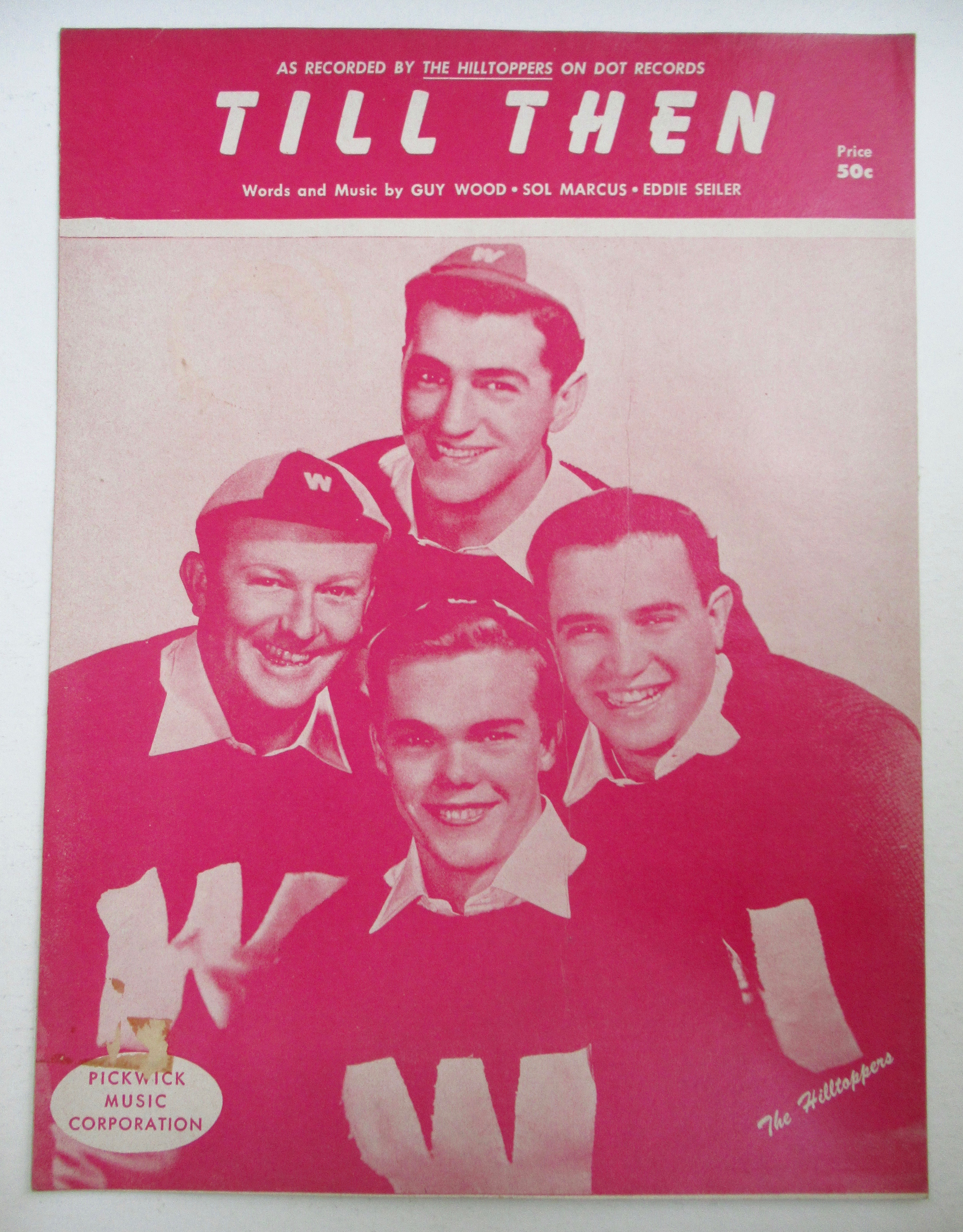 1944 Till Then Sheet Music Hilltoppers Cover
