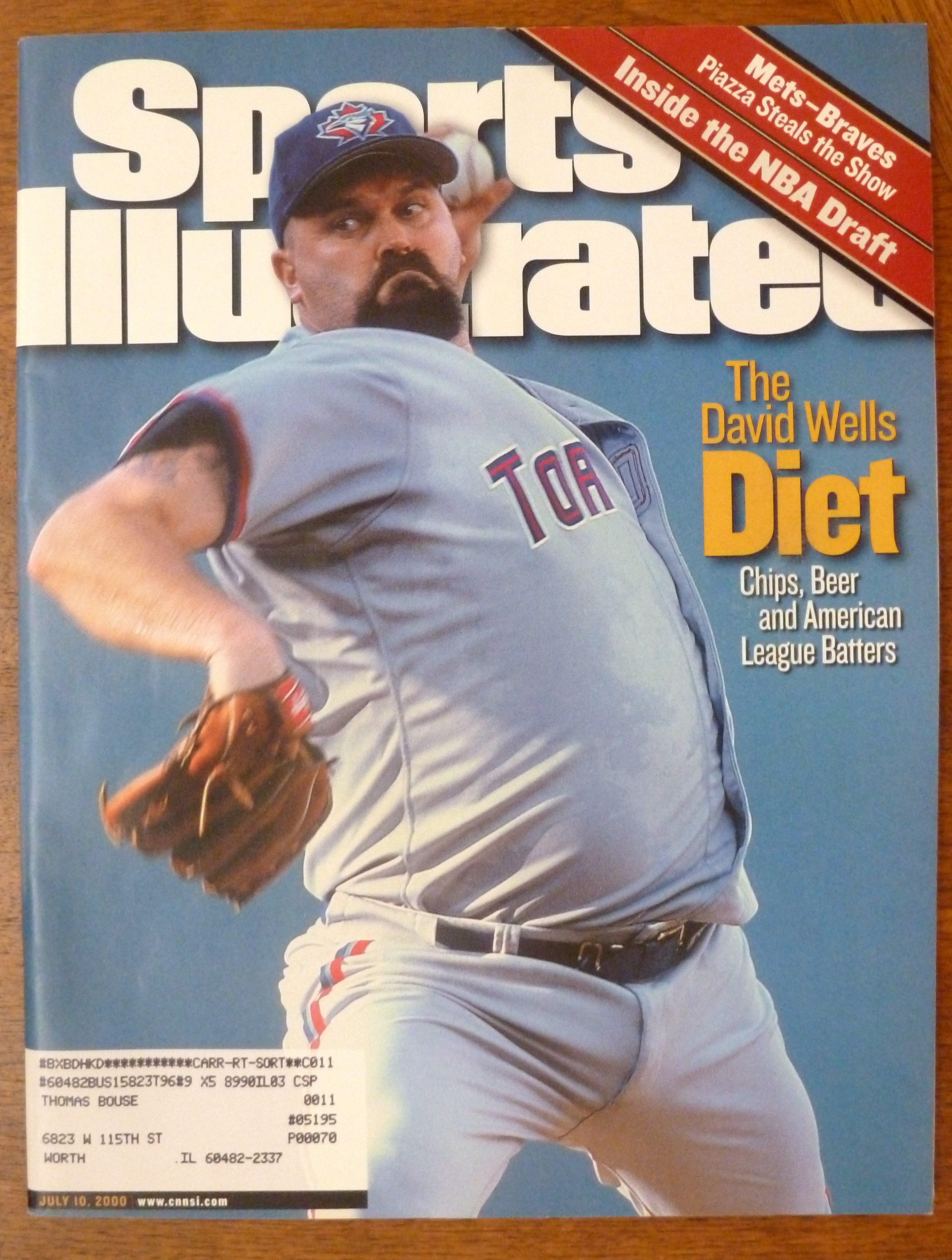 Sports Illustrated Magazine -July 10, 2000- David Wells
