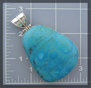 Pendant Turquoise Sterling Silver Large