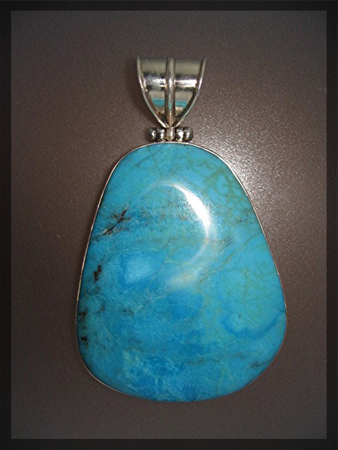 Pendant Turquoise Sterling Silver Large