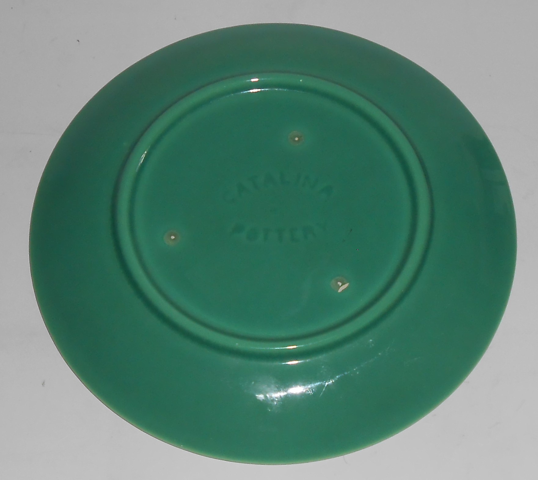 Catalina Pottery Rancho Ware Catalina Green Dessert Pl