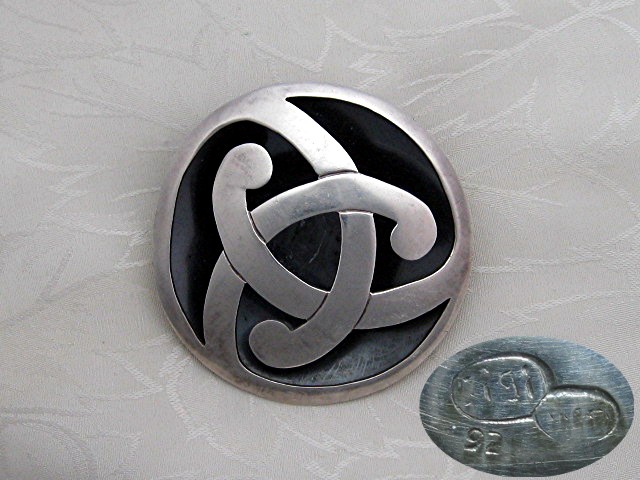 Taxco Mexico Sterling Silver Brooch  Signed SIGI