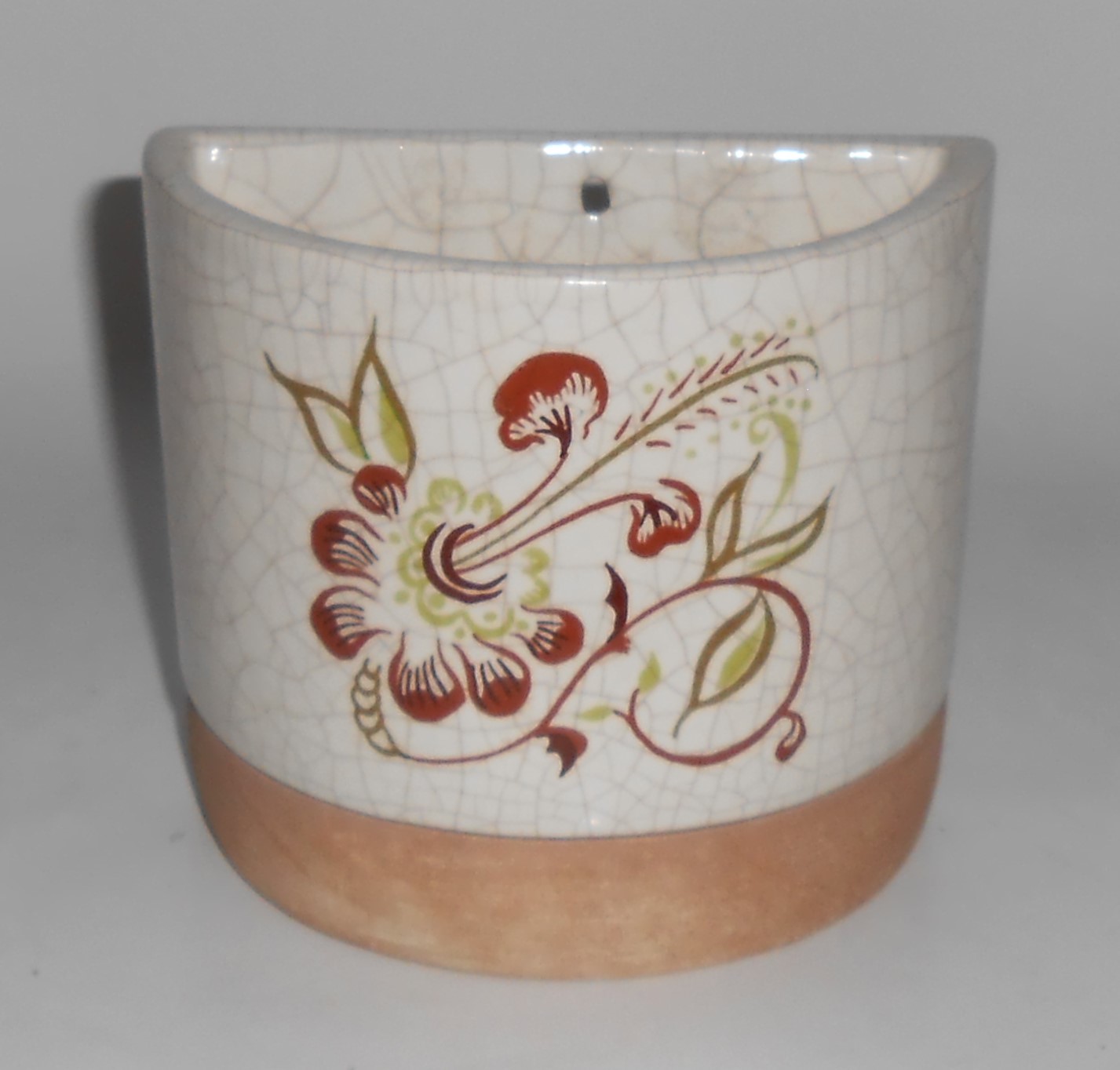 Barbara Willis Pottery Provincial Floral Wall Pocket