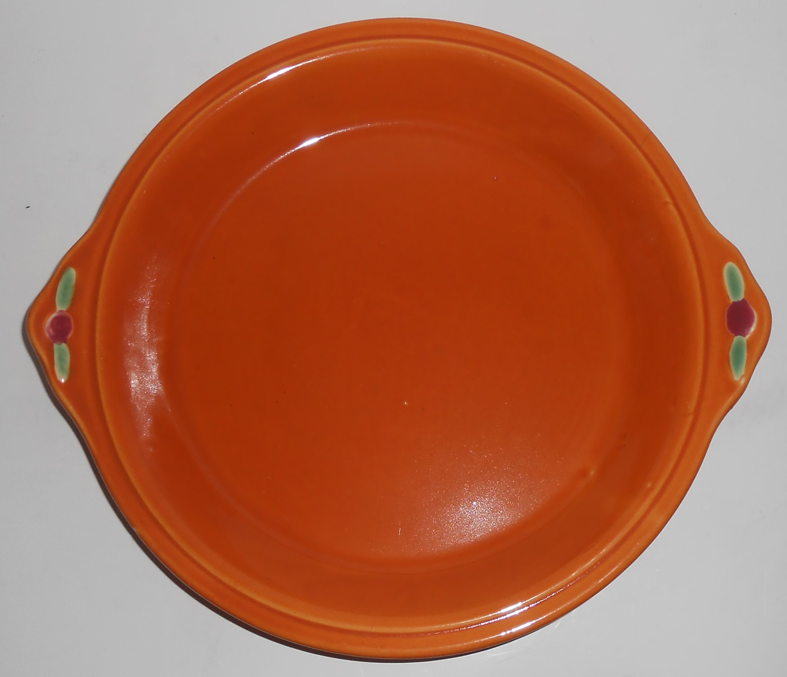 Coors Pottery Rosebud Orange Pie Plate Robert Schneider
