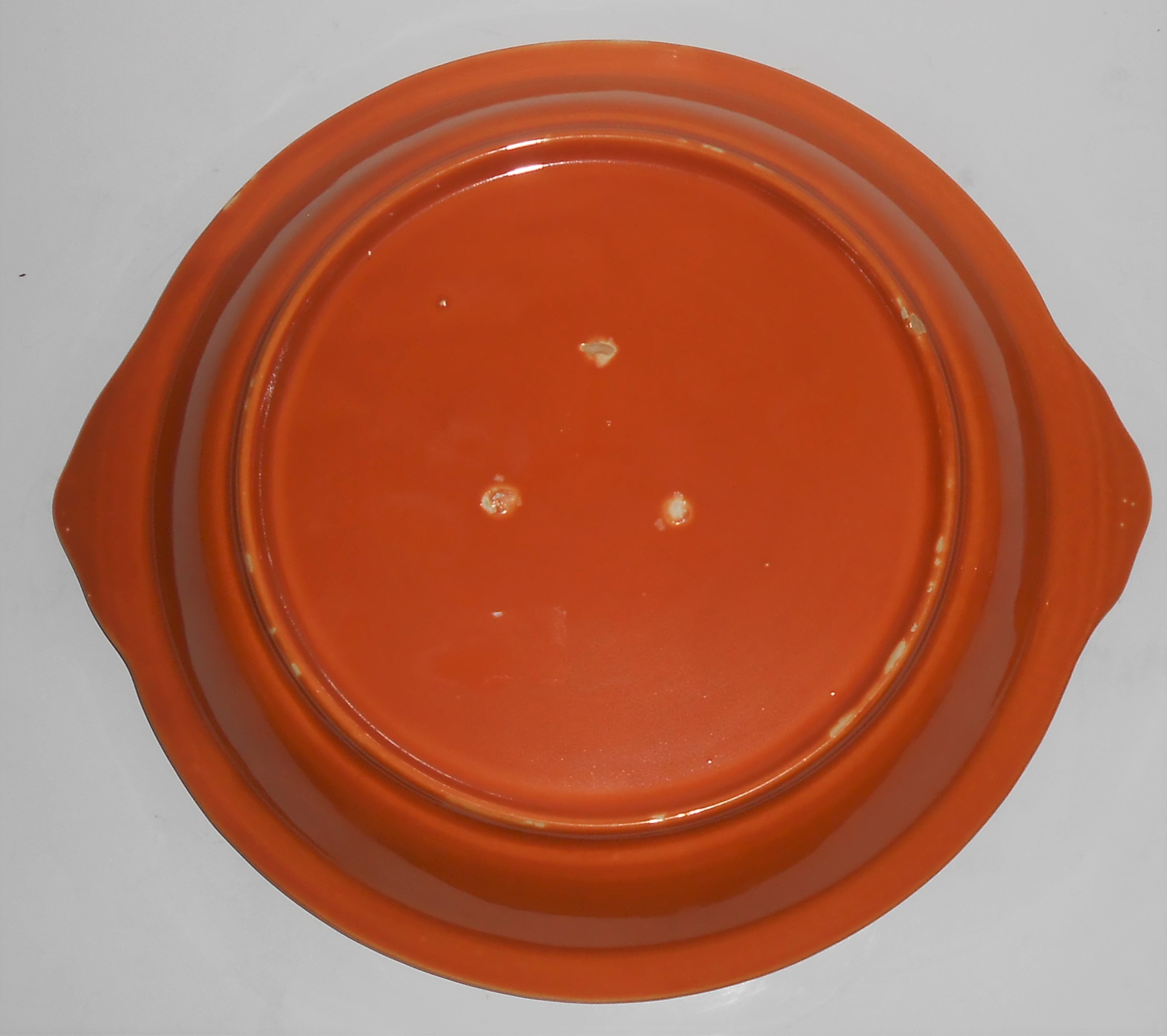 Coors Pottery Rosebud Orange Pie Plate Robert Schneider