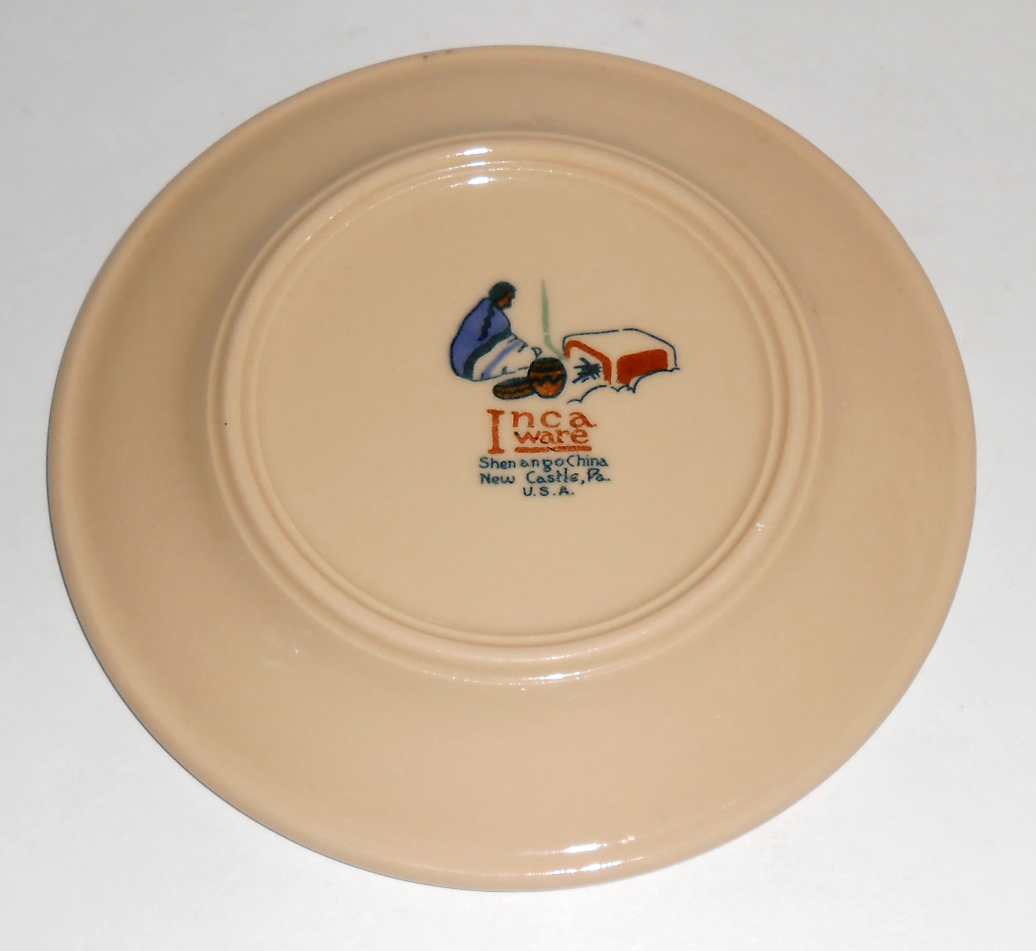 Shenango Restaurant China Inca Tri-Color Band Small Plt