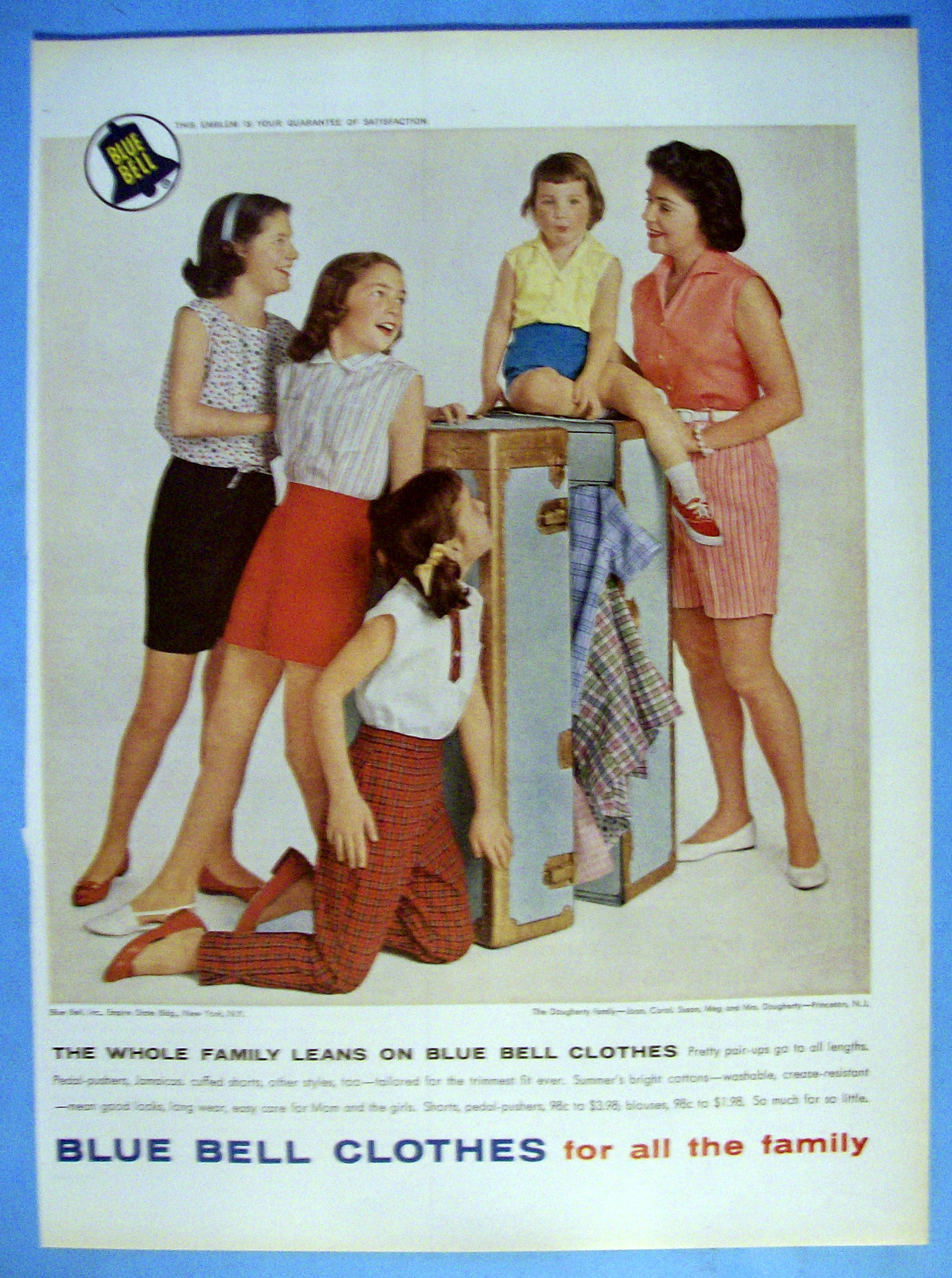 1959 Blue Bell Clothes with Dougherty Family
