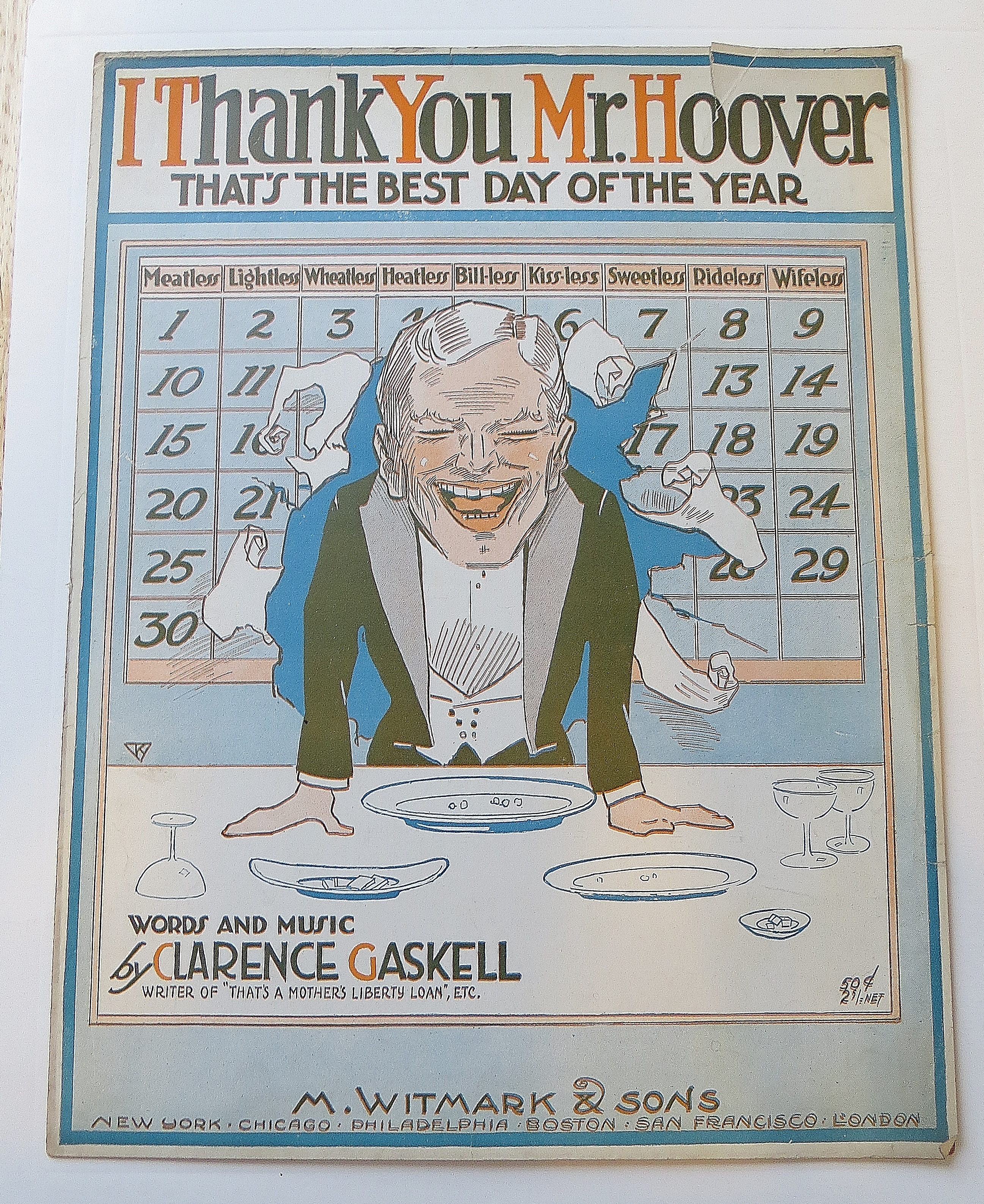 1918 I Thank You Mr. Hoover