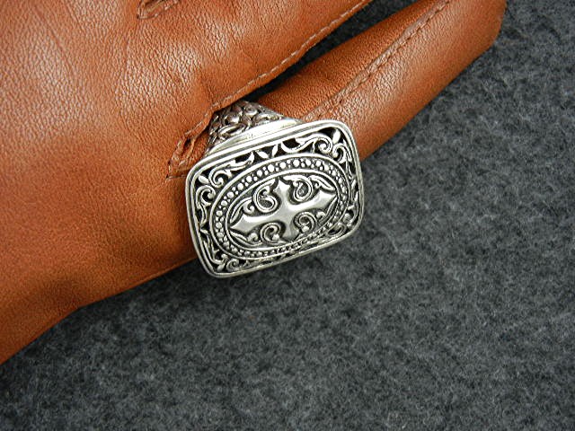 Bali Indonesia Sterling Silver Filigree Cross Ring