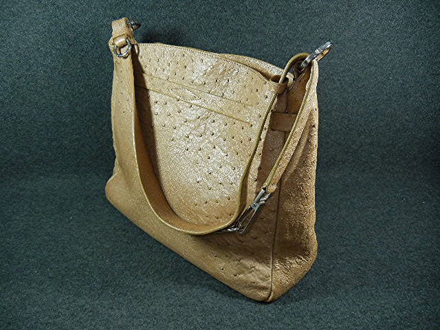 Cape Cobre Ostrich Leather Green Bag
