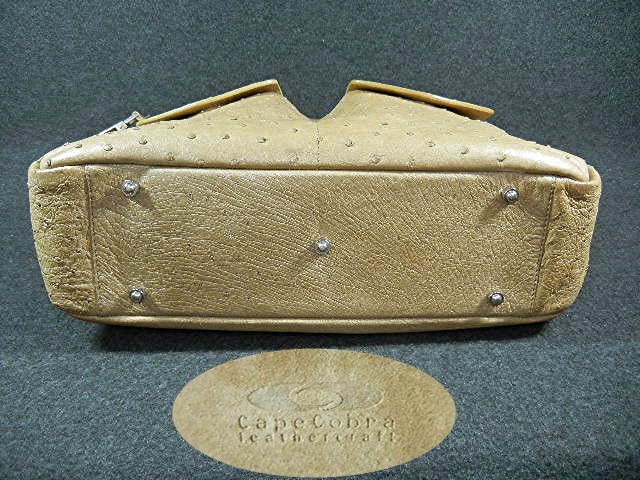 Cape Cobre Ostrich Leather Green Bag