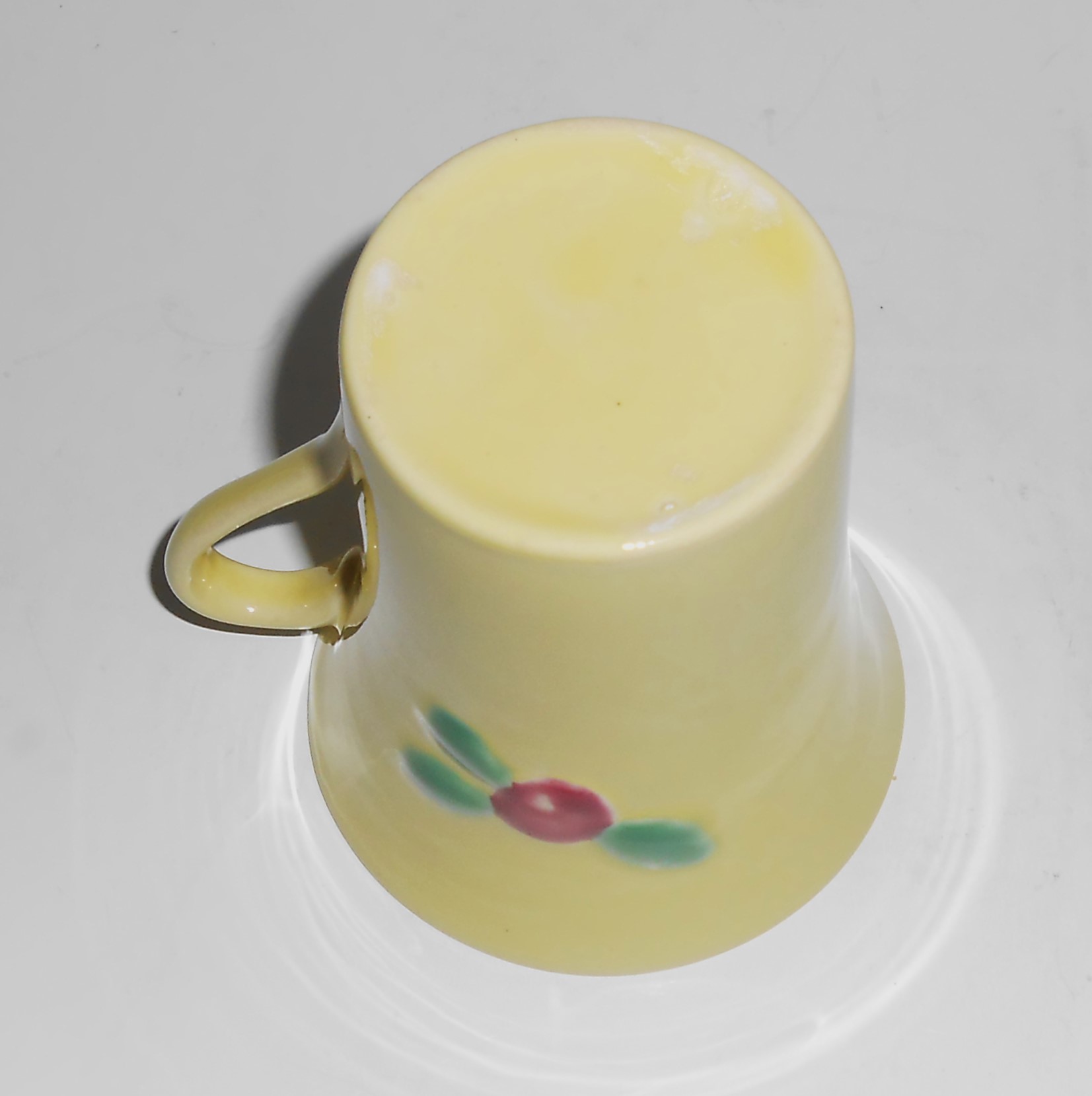 Coors Pottery Rosebud Very Rare Yellow Handled Tumbler