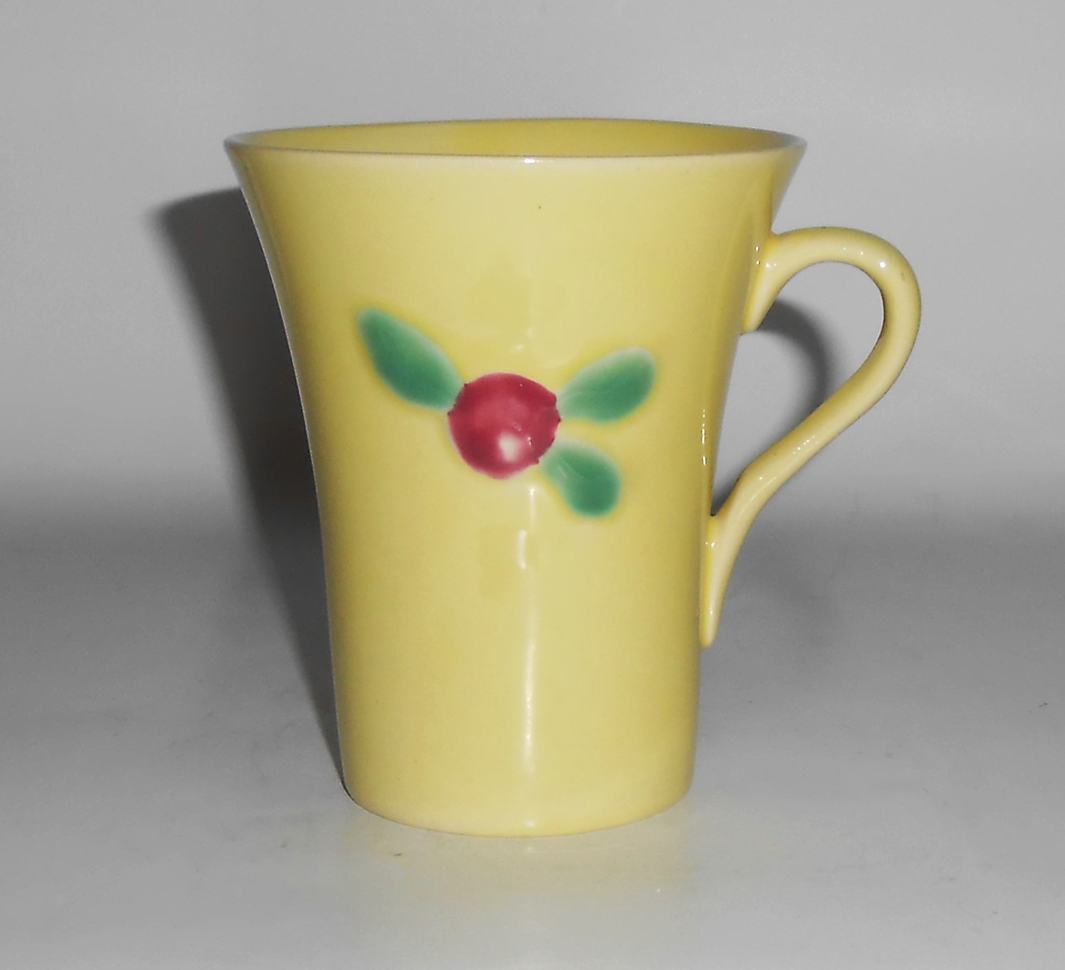 Coors Pottery Rosebud Very Rare Yellow Handled Tumbler
