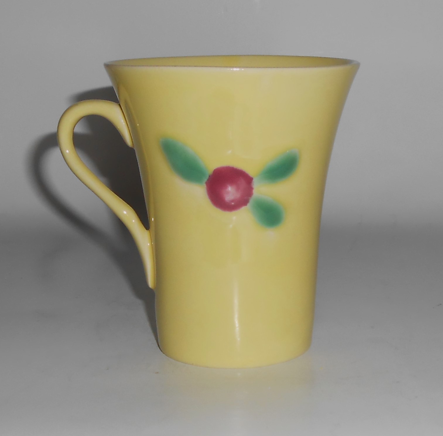 Coors Pottery Rosebud Very Rare Yellow Handled Tumbler