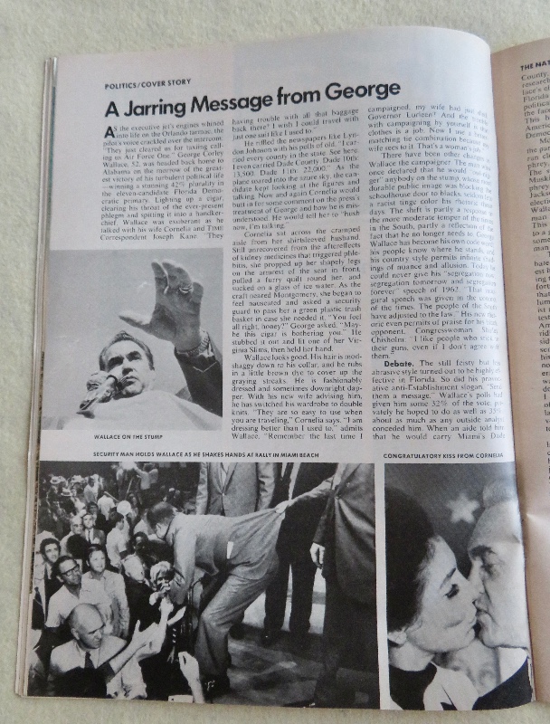 Time Magazine March 27, 1972 George Wallace (Now Who's On First)