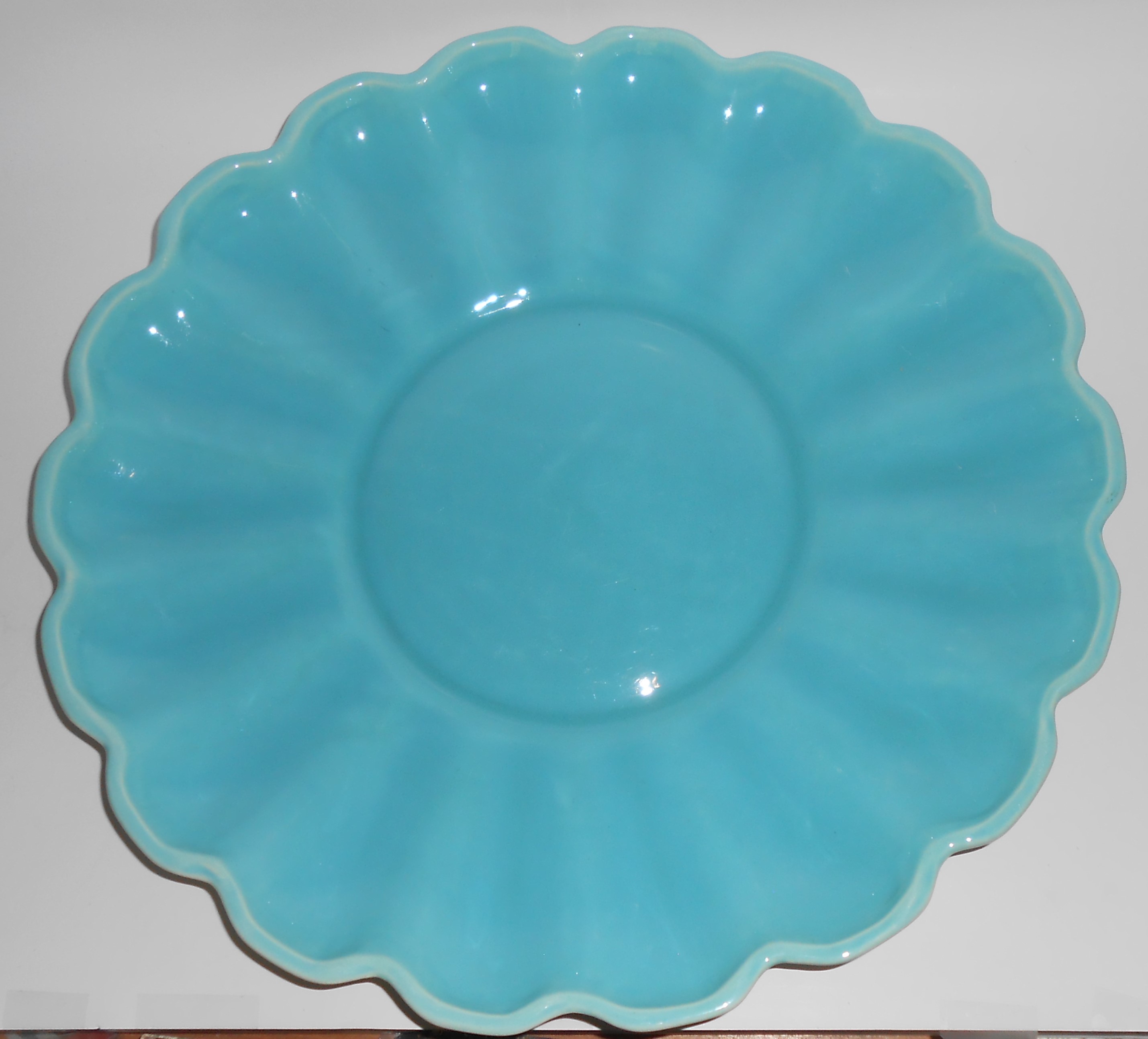 Franciscan Aurora Pottery #C-234 Ivory/Turquoise 14''