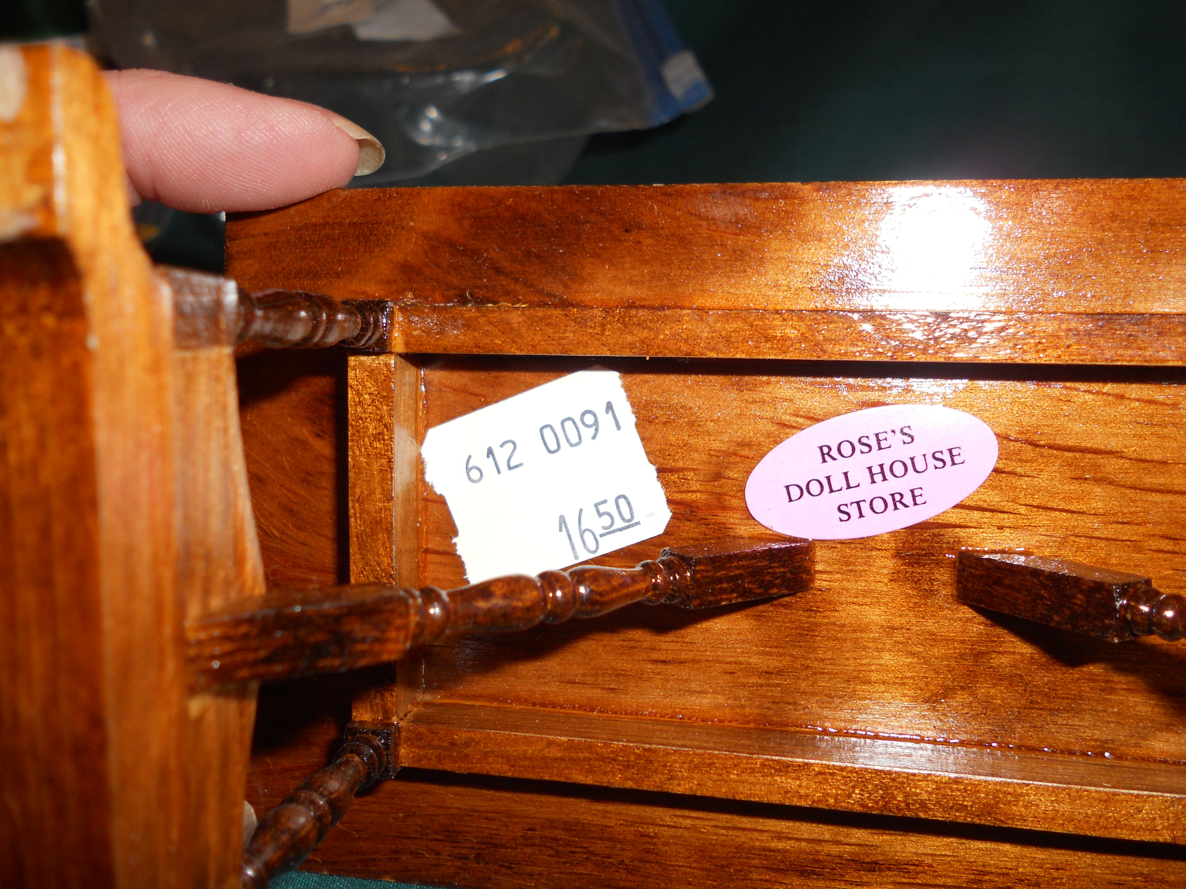 Dollhouse Trestle Table Wood Doll House