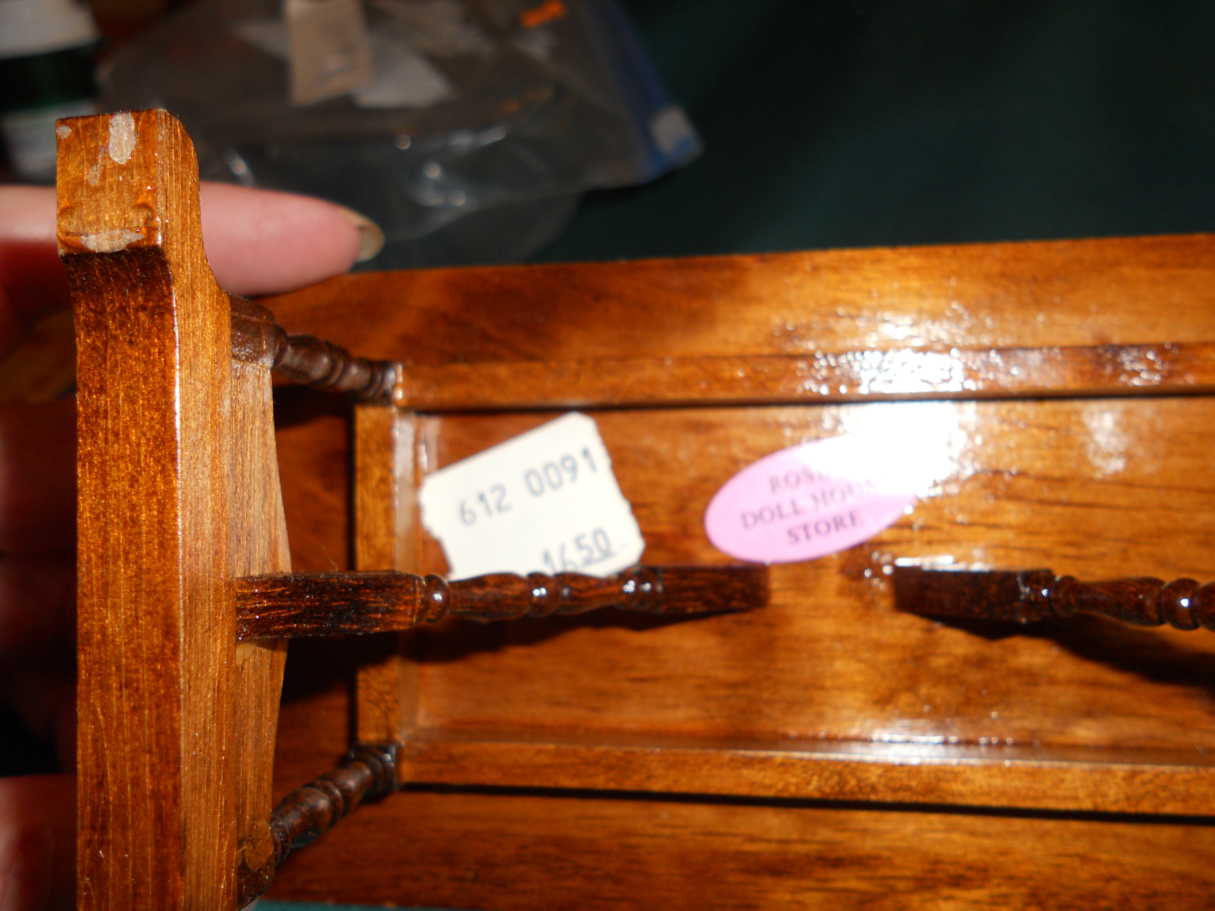 Dollhouse Trestle Table Wood Doll House