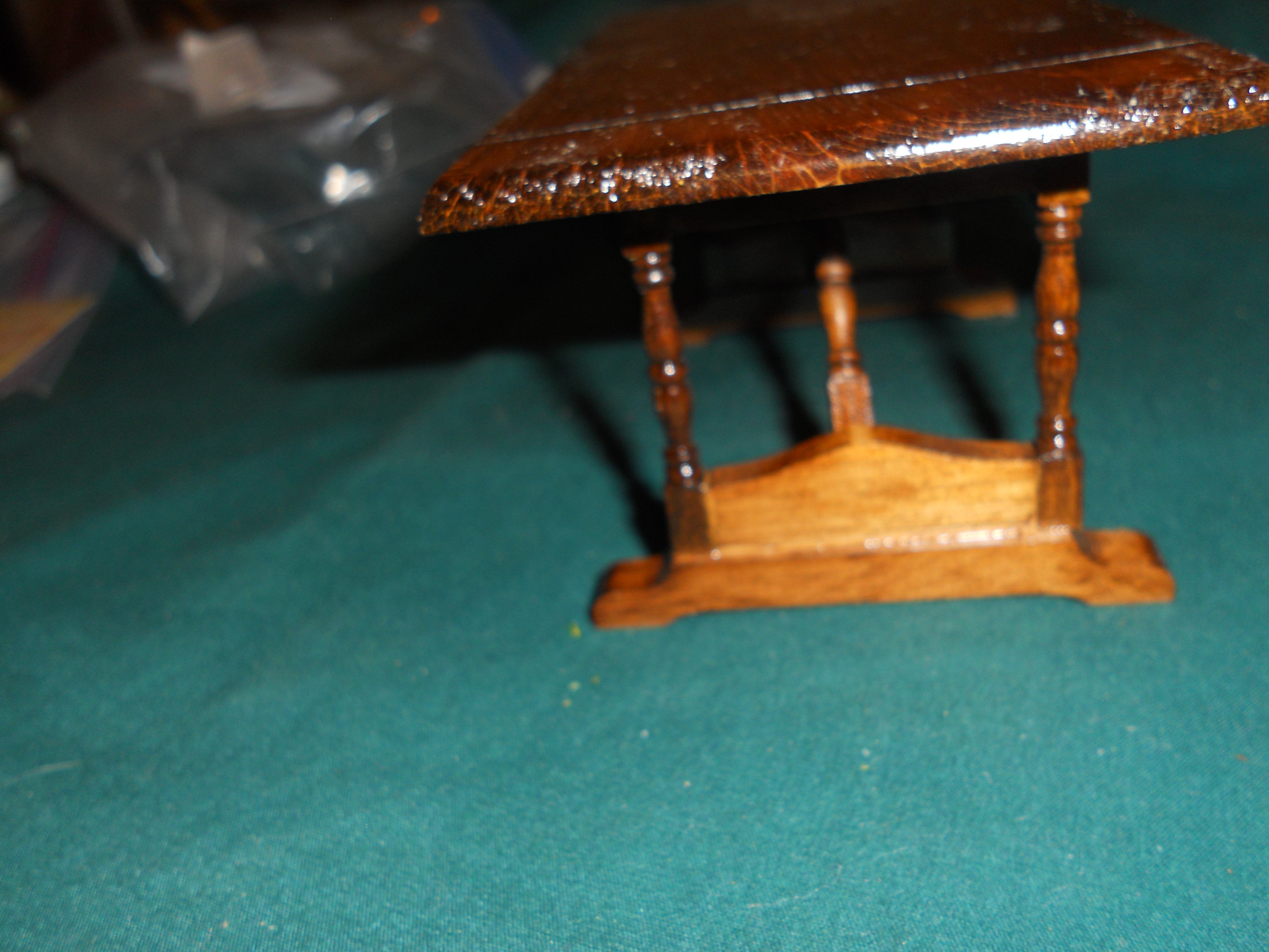 Dollhouse Trestle Table Wood Doll House