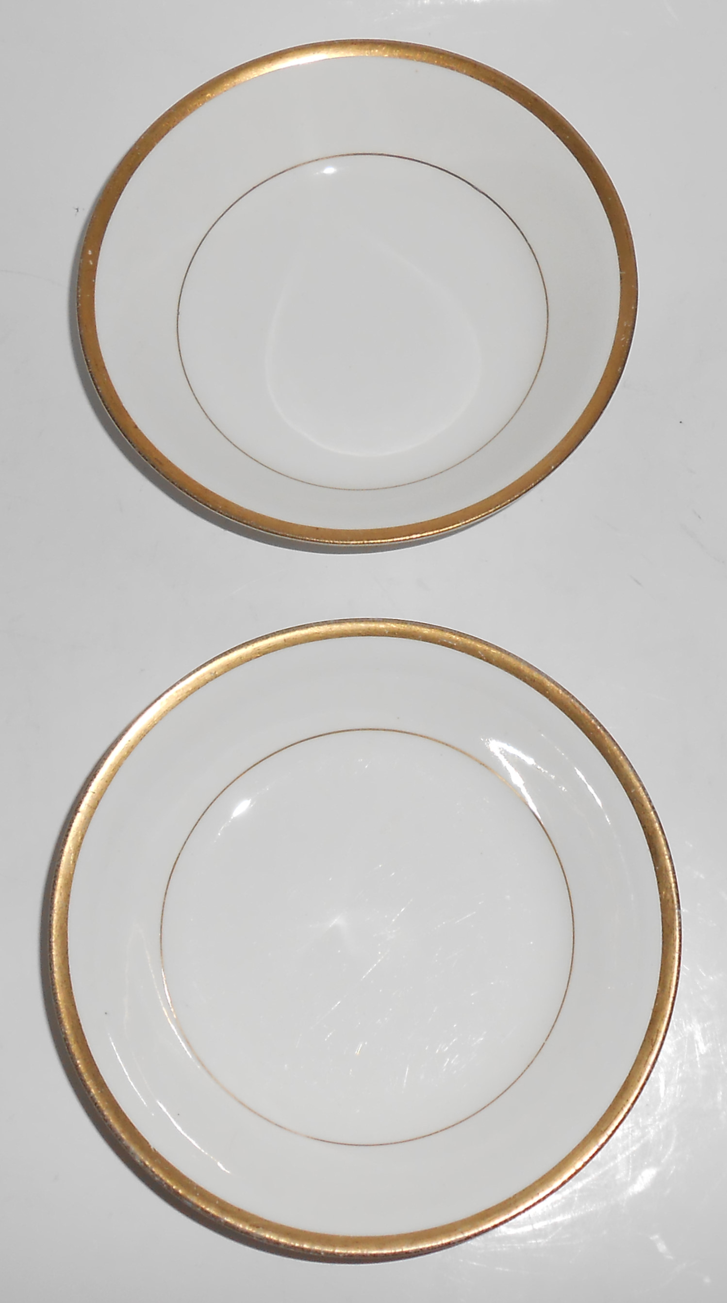 Cleveland China Gold Band Pair Fruit Bowls Mint