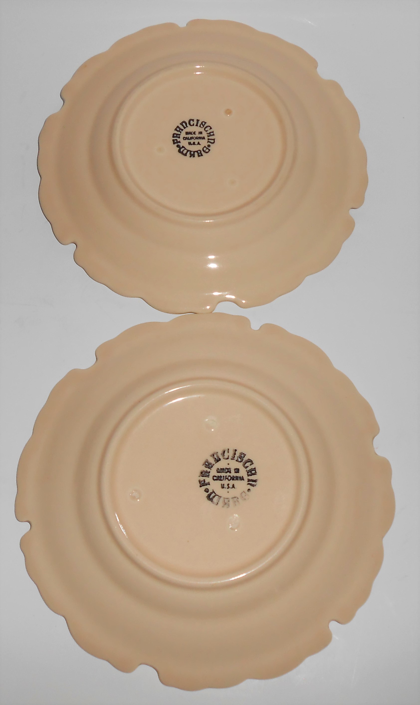 Franciscan Pottery Victoria Old Ivory Pair Bread Plates