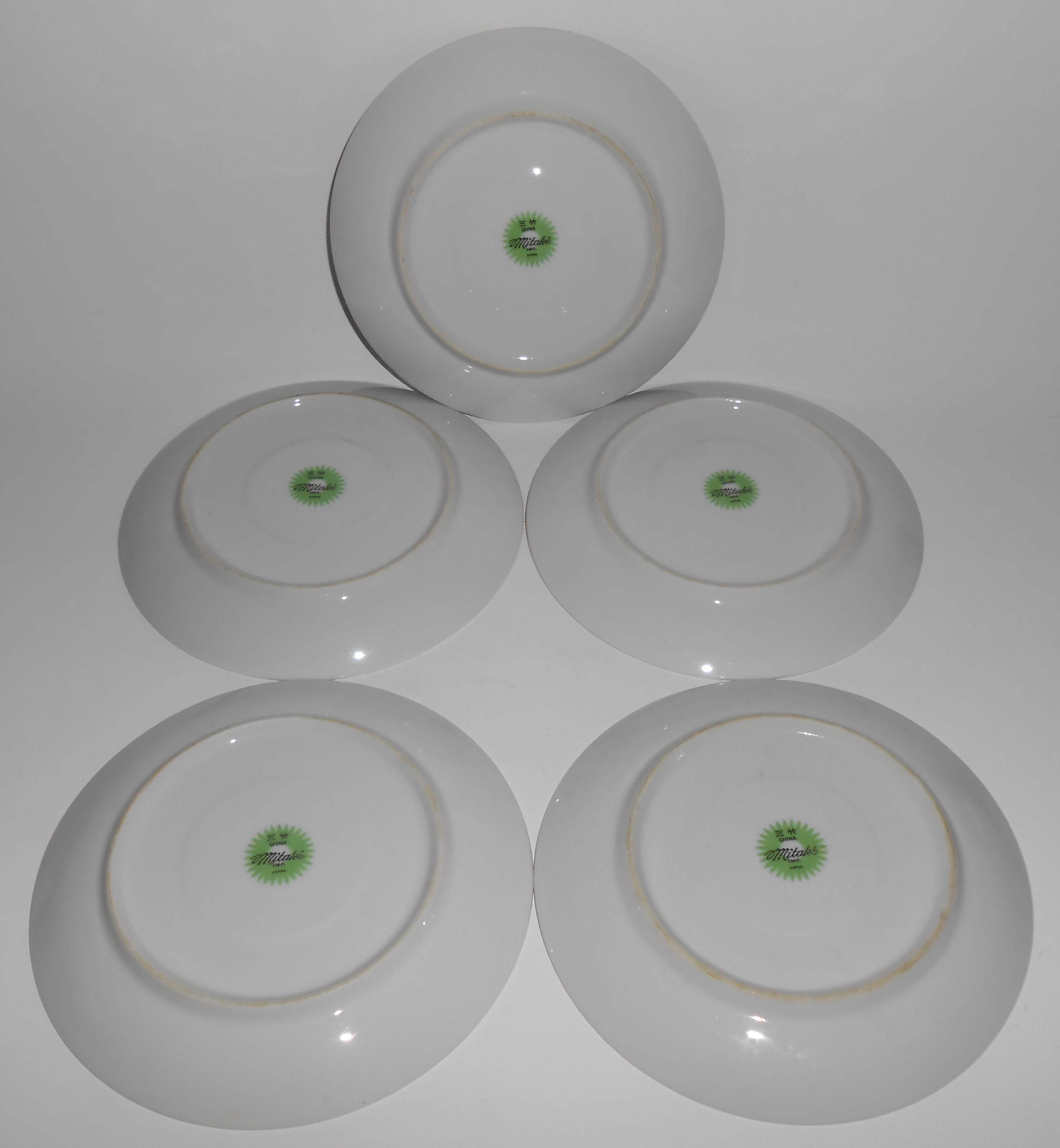 Mitake China Pottery Pink/Lavender Yellow Floral Set/5