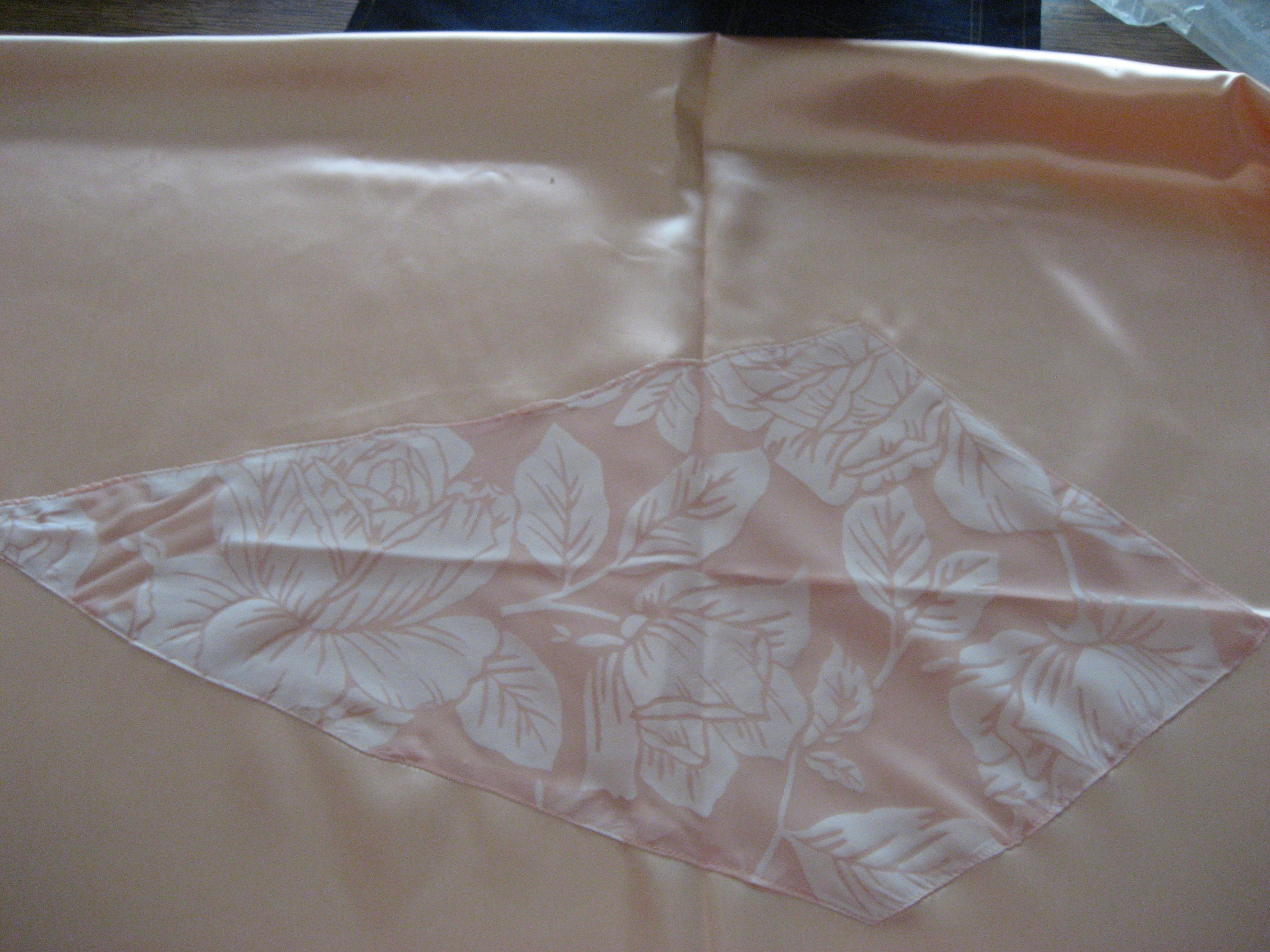 Peach Silk Table Cloth