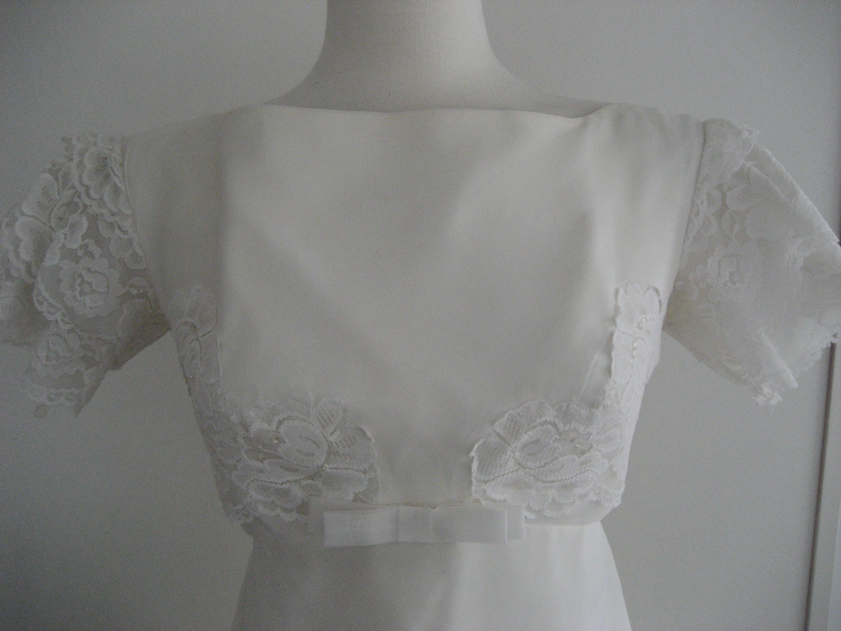 1970 Empire Waist Wedding Dress