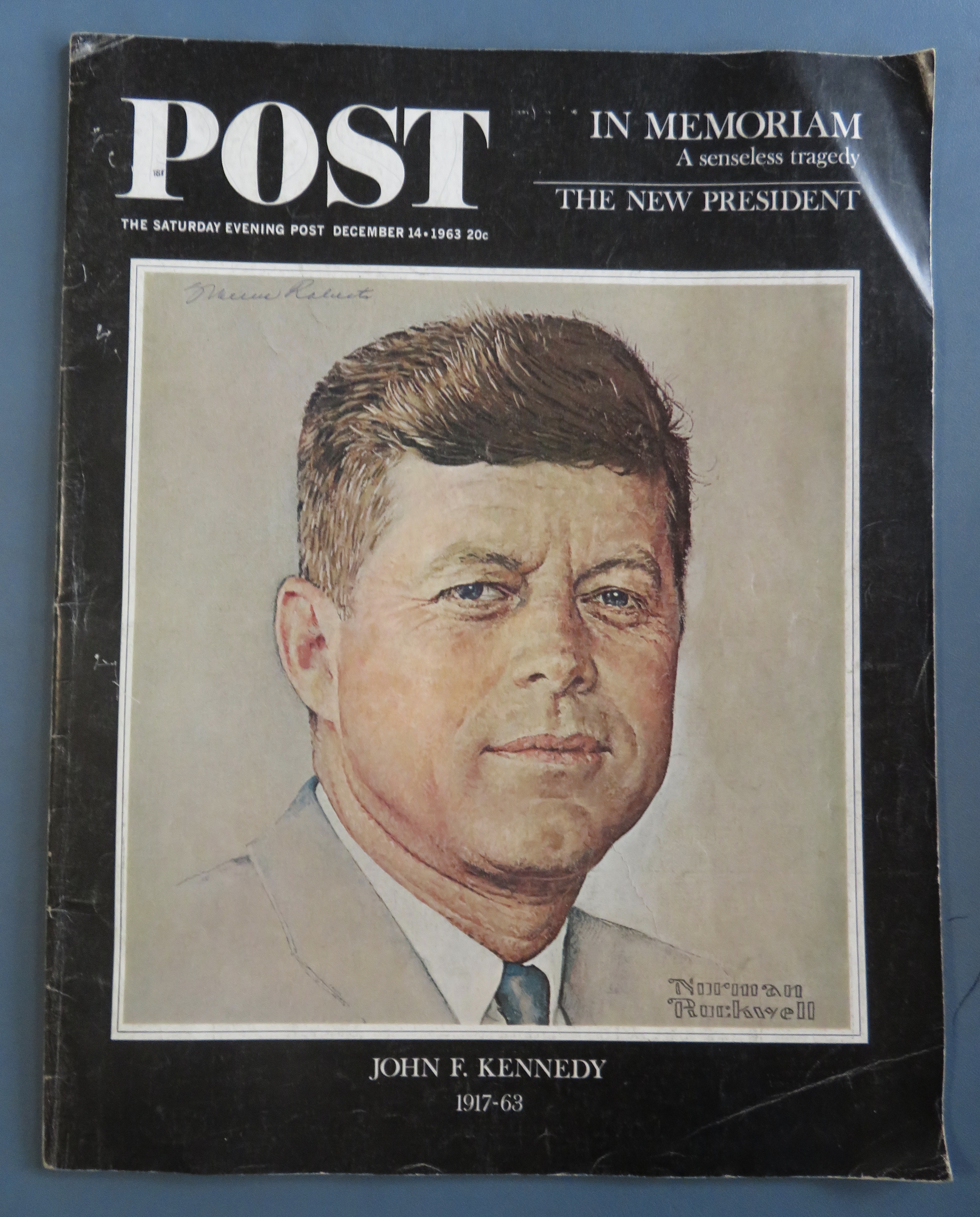 Saturday Evening Post Magazine December 14, 1963 JFK