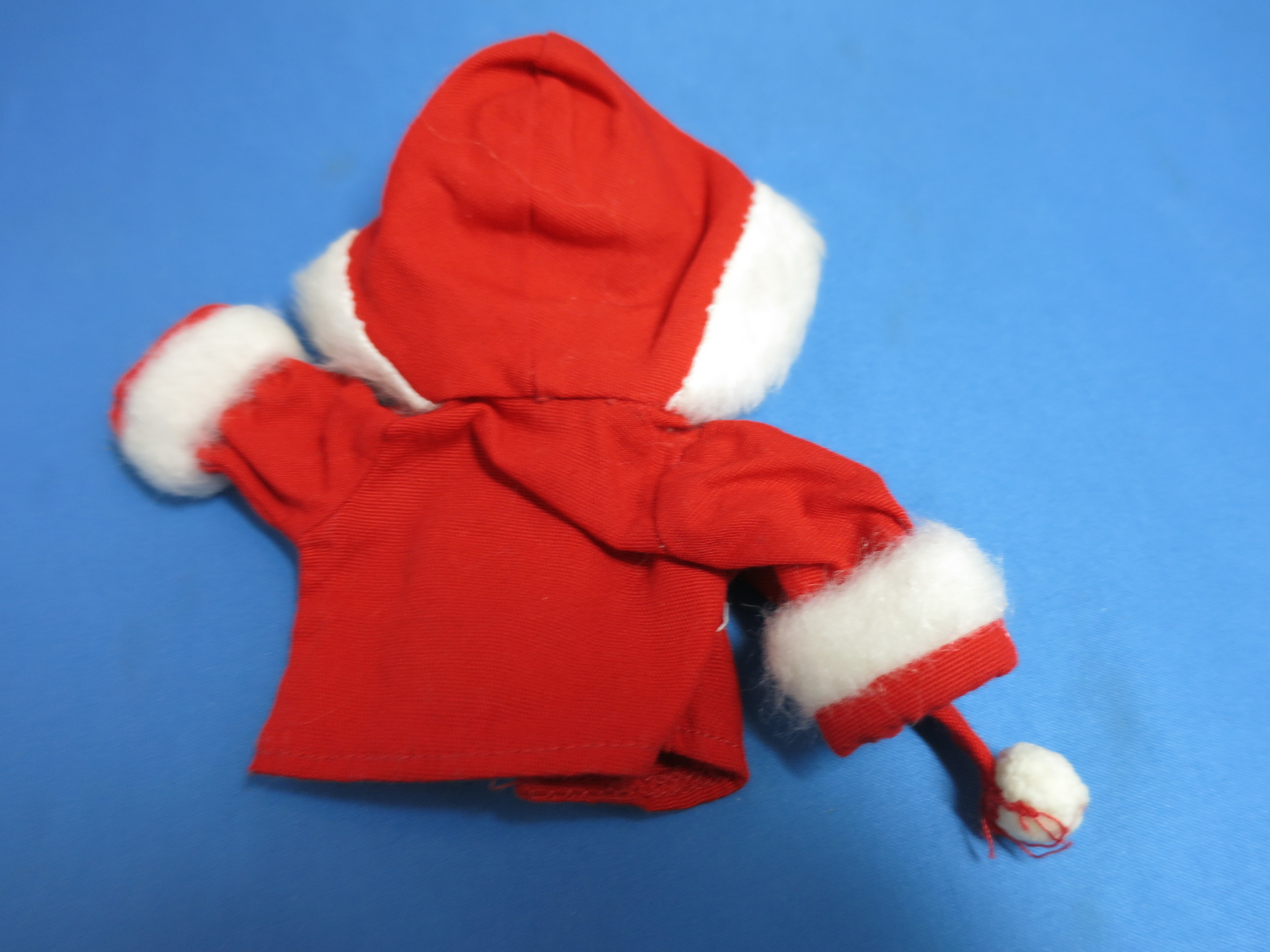 Red Doll Jacket Coat with hood and white faux fur trim