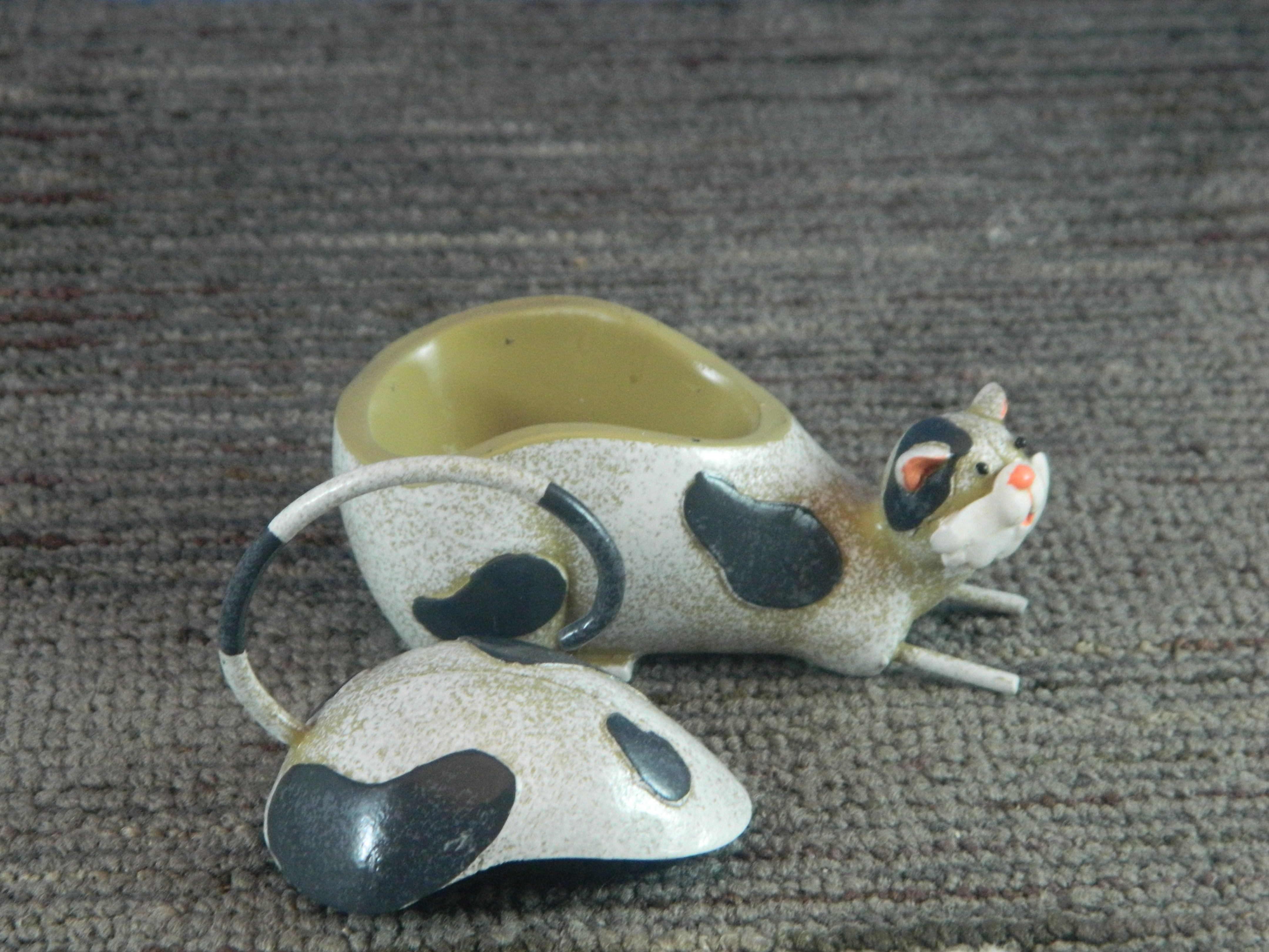 Metal and Resin Cow Trinket Box